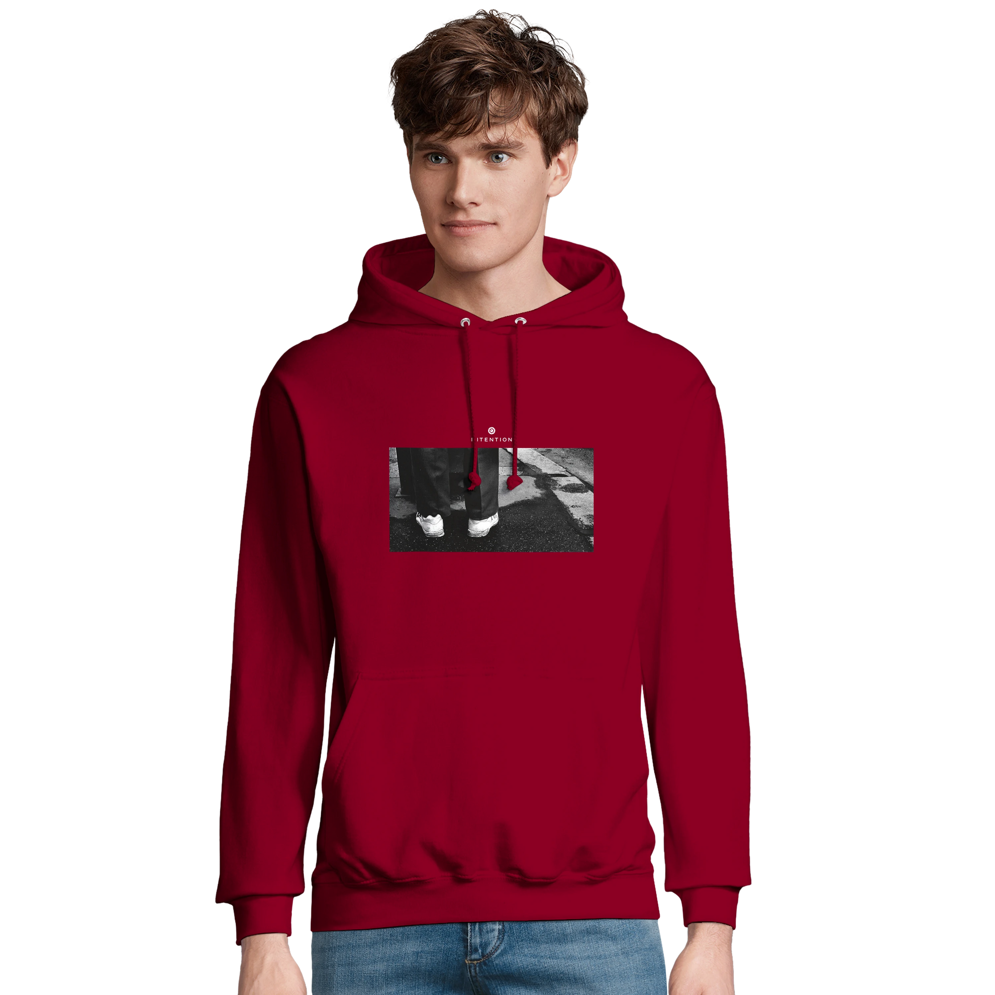 Patience - "This is Where He Stood" Hoodie Burgundy 4