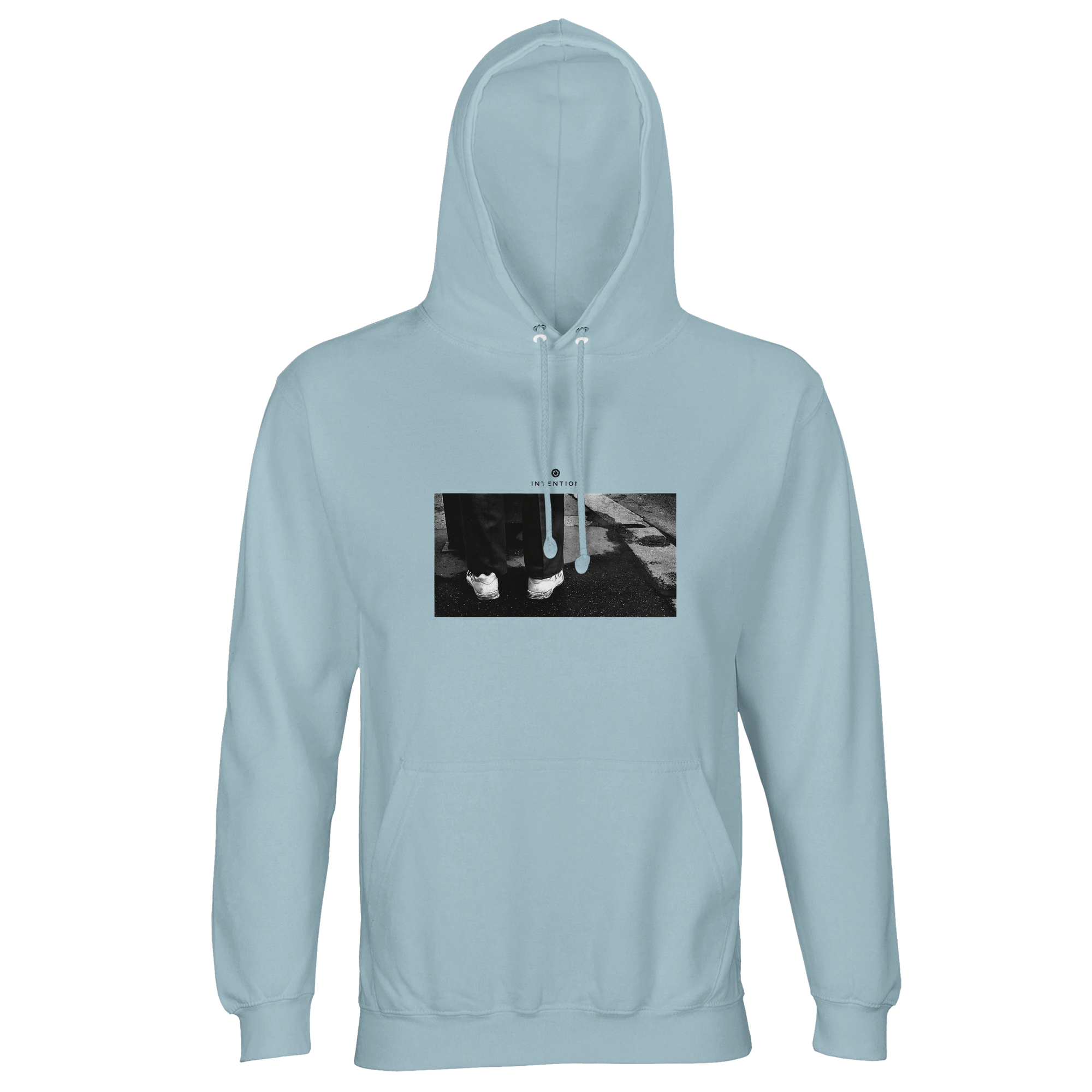Patience - "This is Where He Stood" Hoodie creamy blue 1