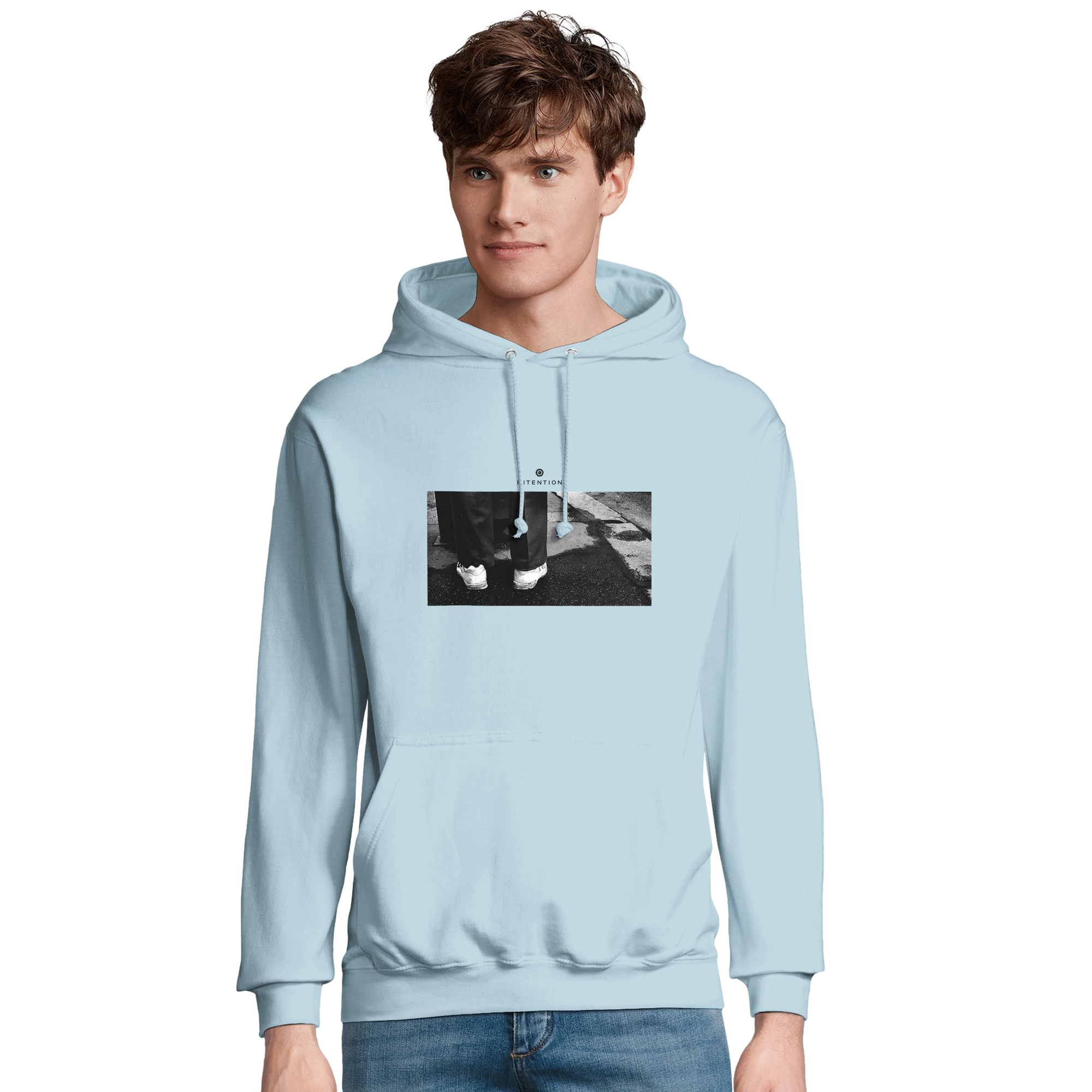Patience - "This is Where He Stood" Hoodie creamy blue 3
