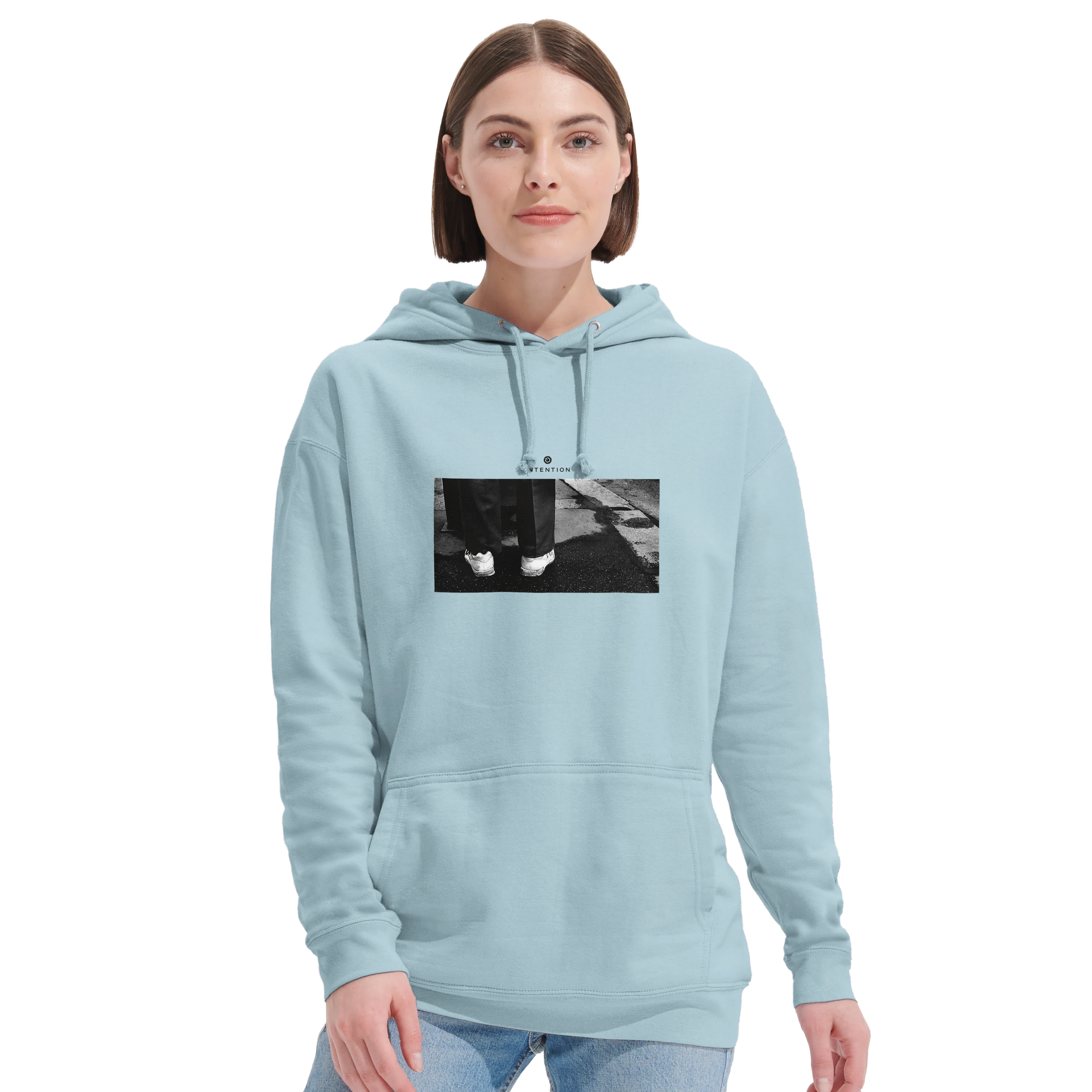 Patience - "This is Where He Stood" Hoodie creamy blue 5