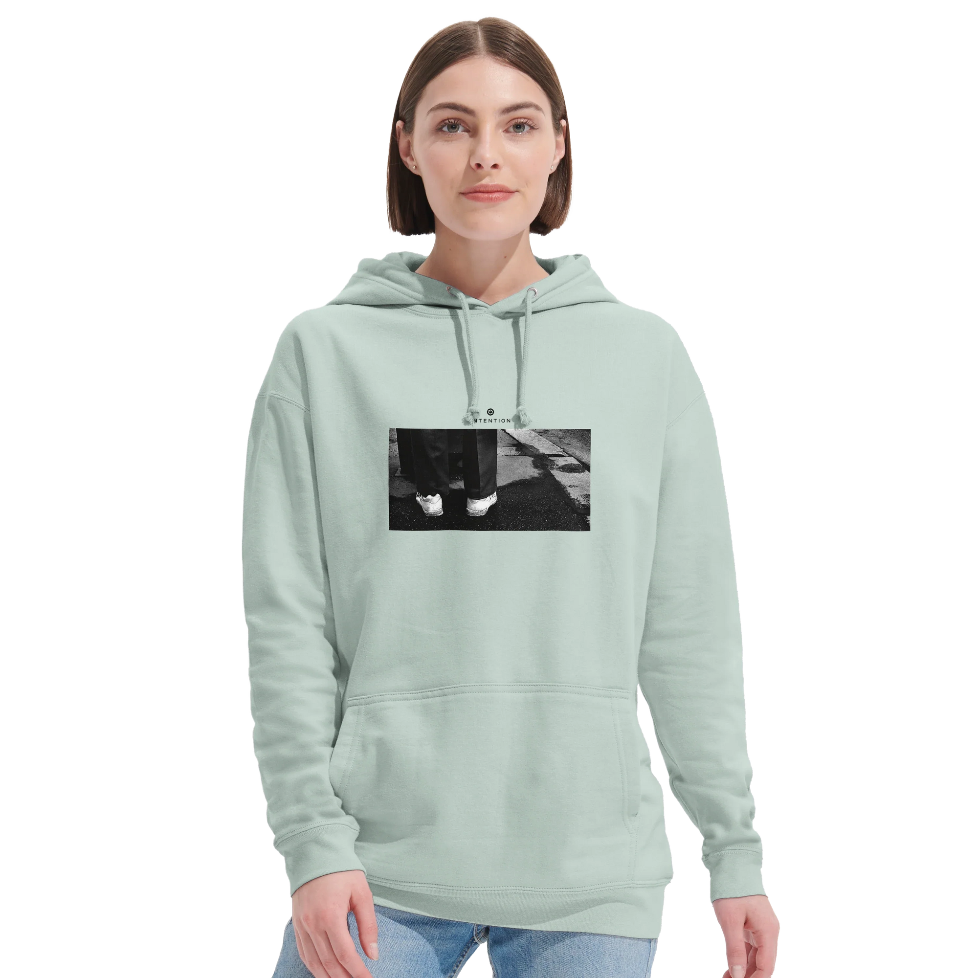 Patience - "This is Where He Stood" Hoodie creamy green 5