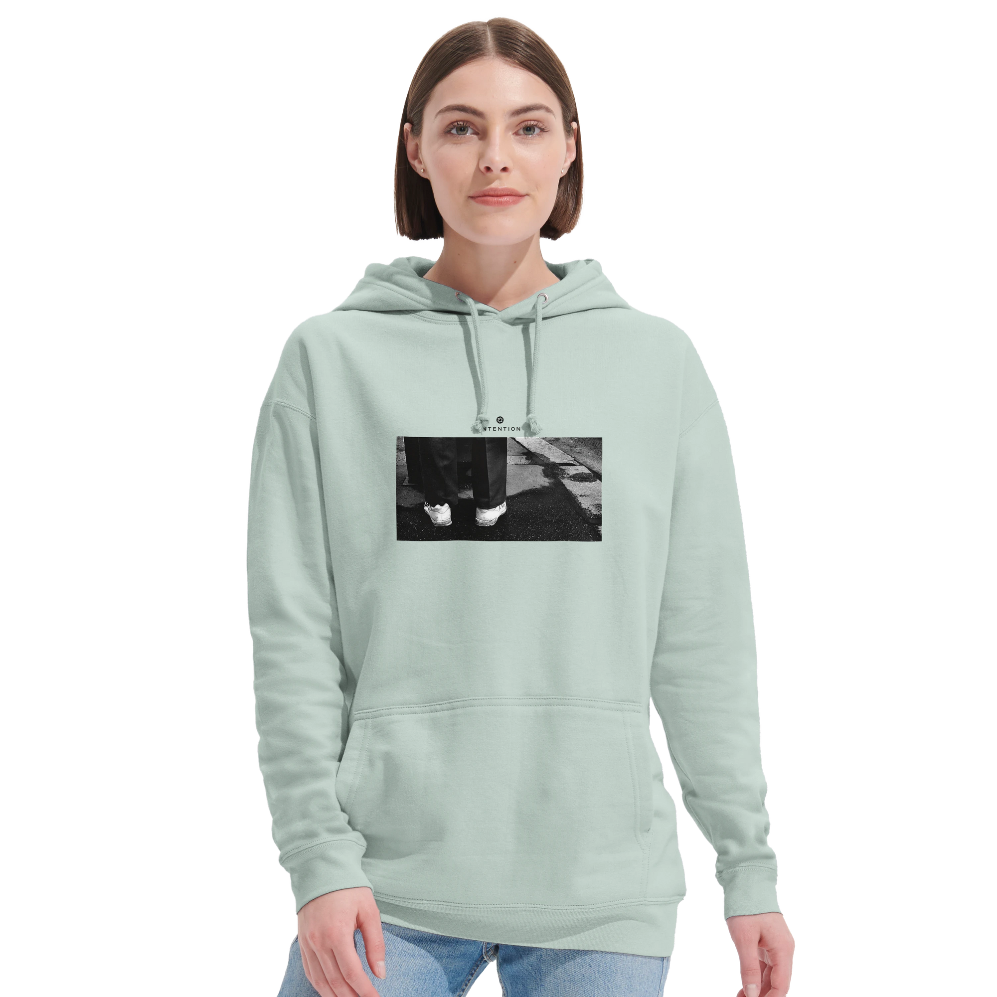 Patience - "This is Where He Stood" Hoodie creamy green 5