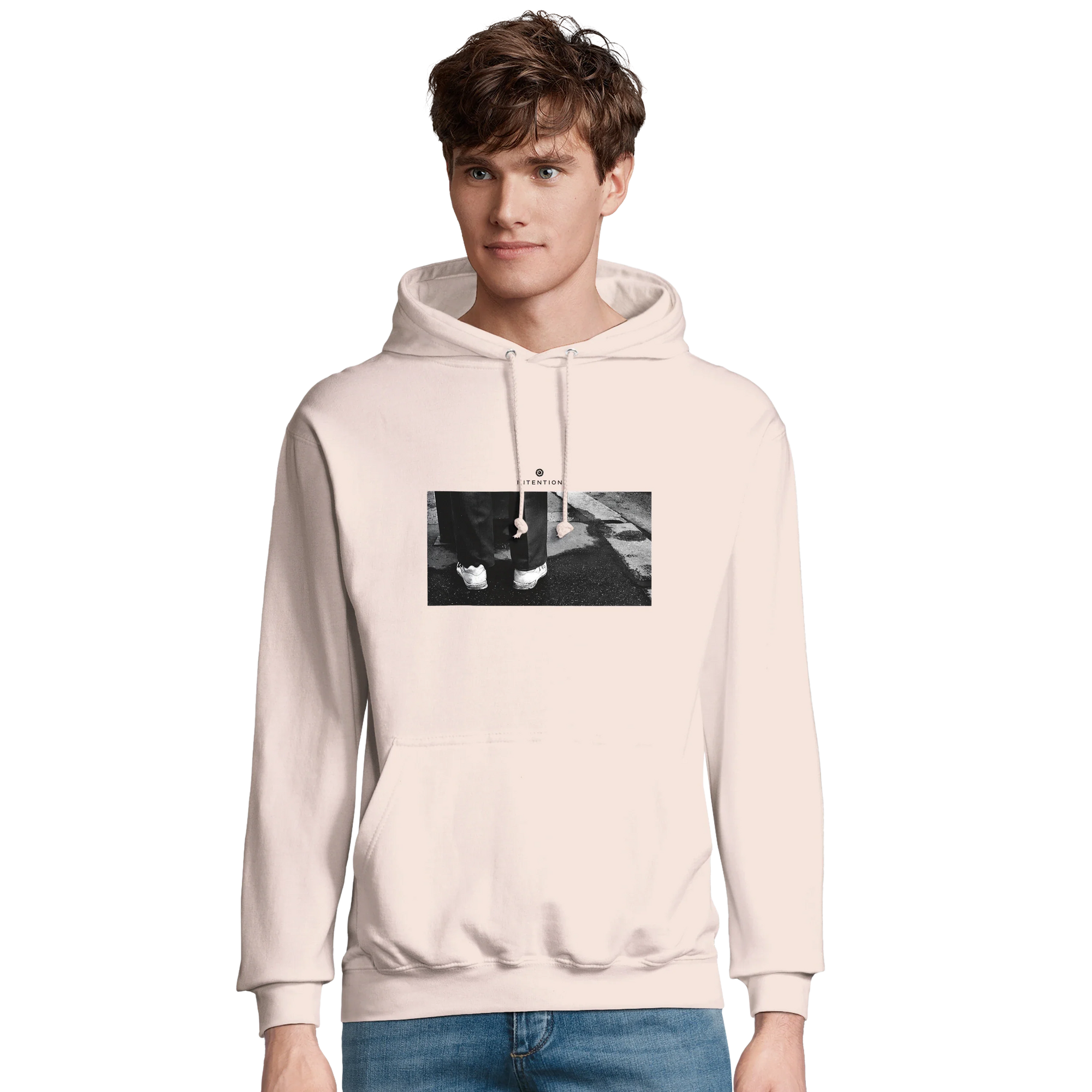 Patience - "This is Where He Stood" Hoodie creamy pink 3