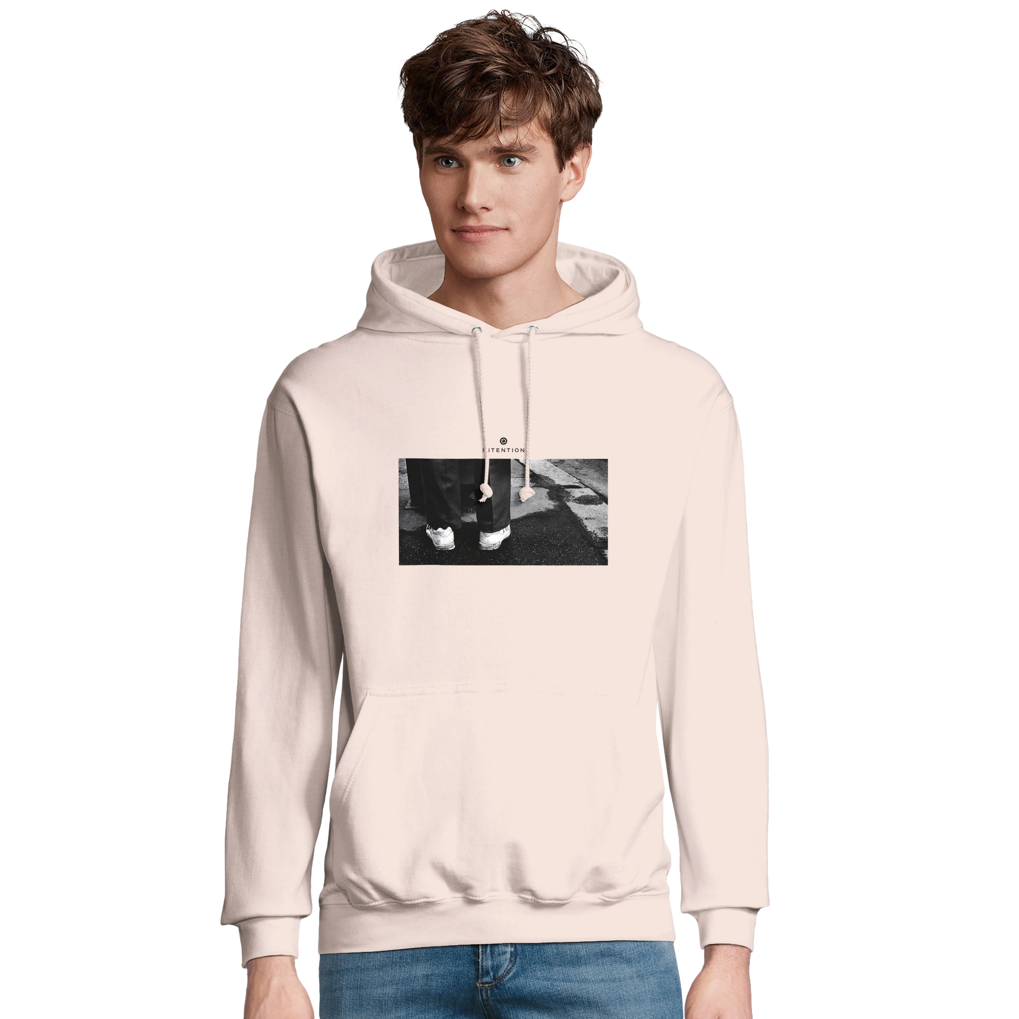 Patience - "This is Where He Stood" Hoodie creamy pink 3