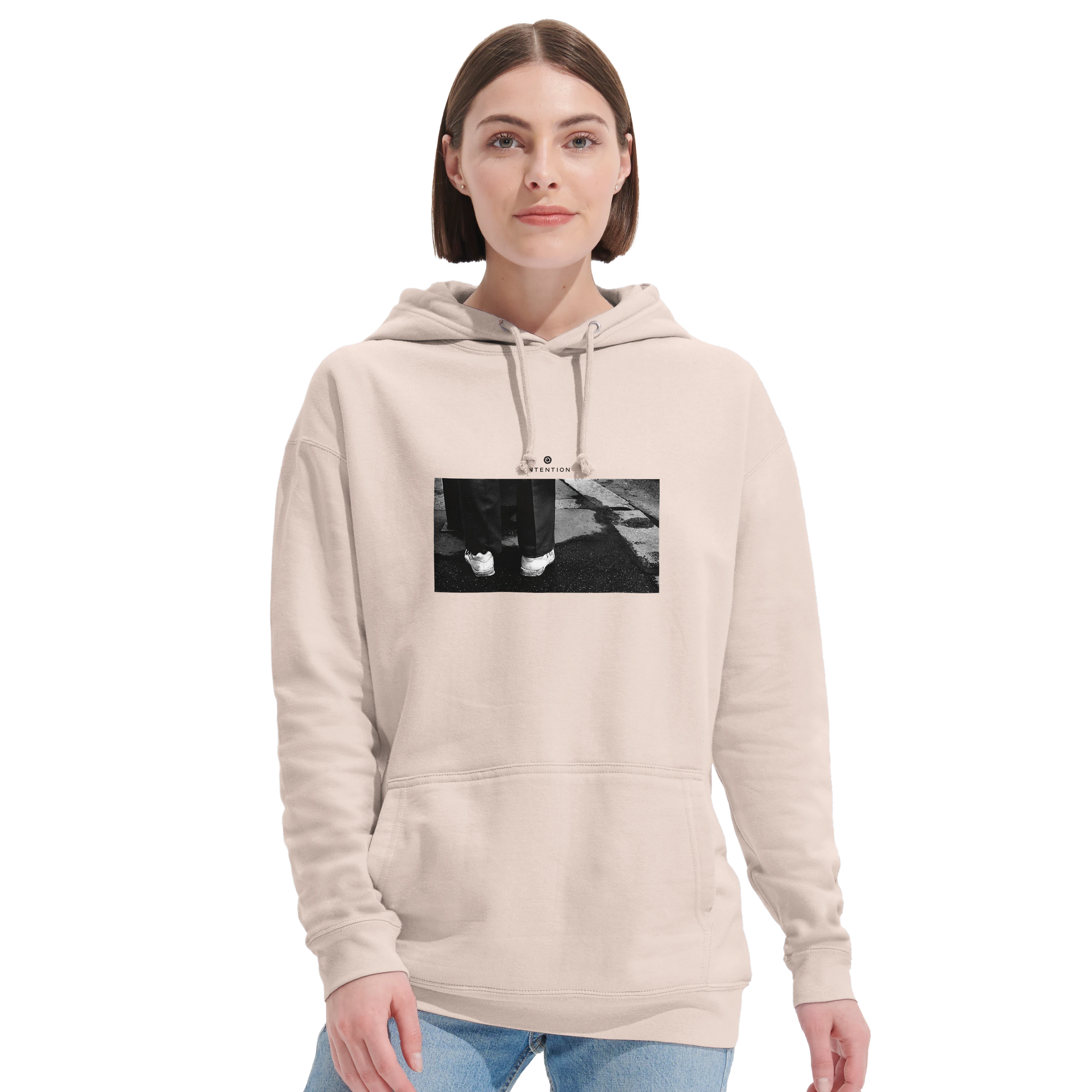 Patience - "This is Where He Stood" Hoodie creamy pink 5