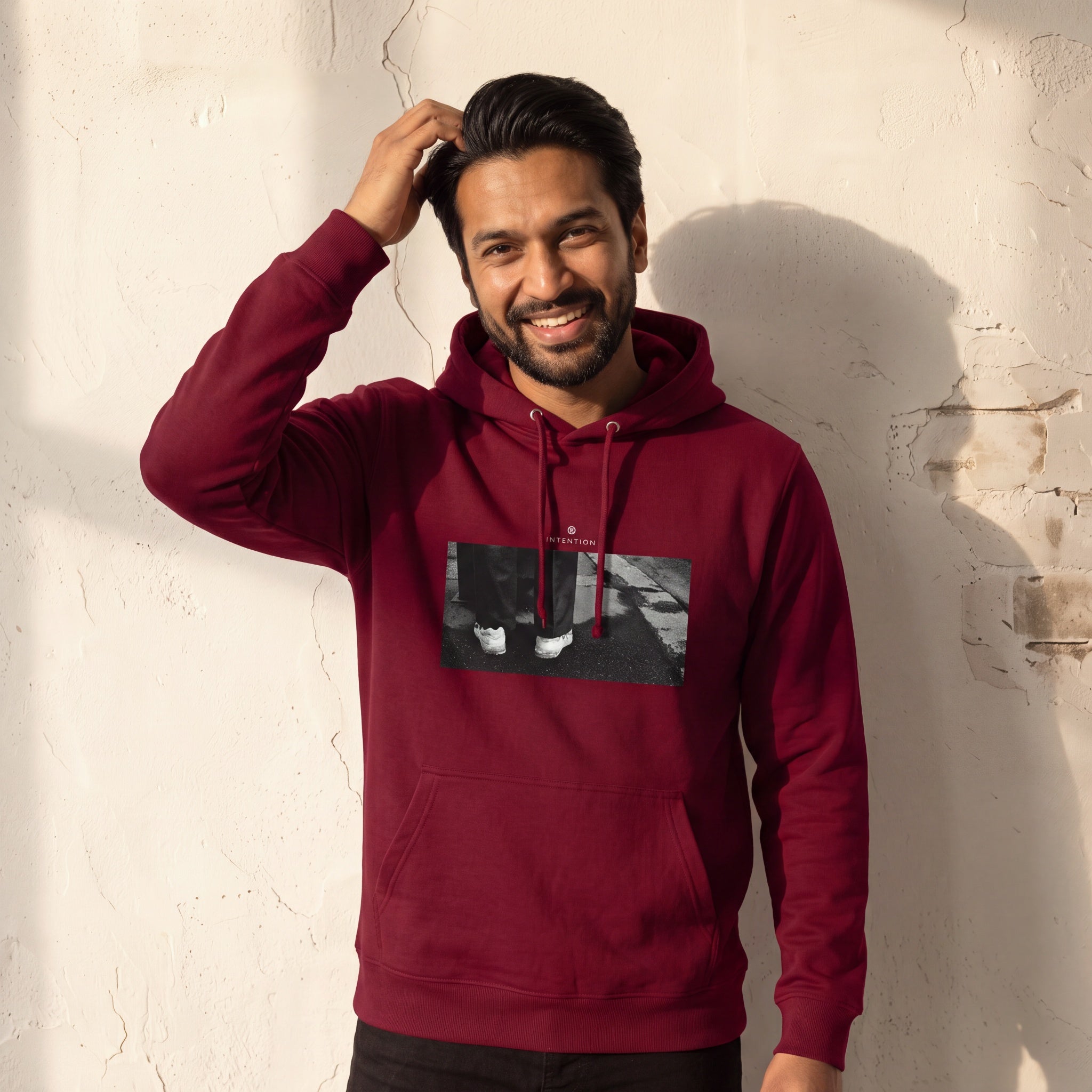 Patience - "This is Where He Stood" Hoodie Burgundy 1