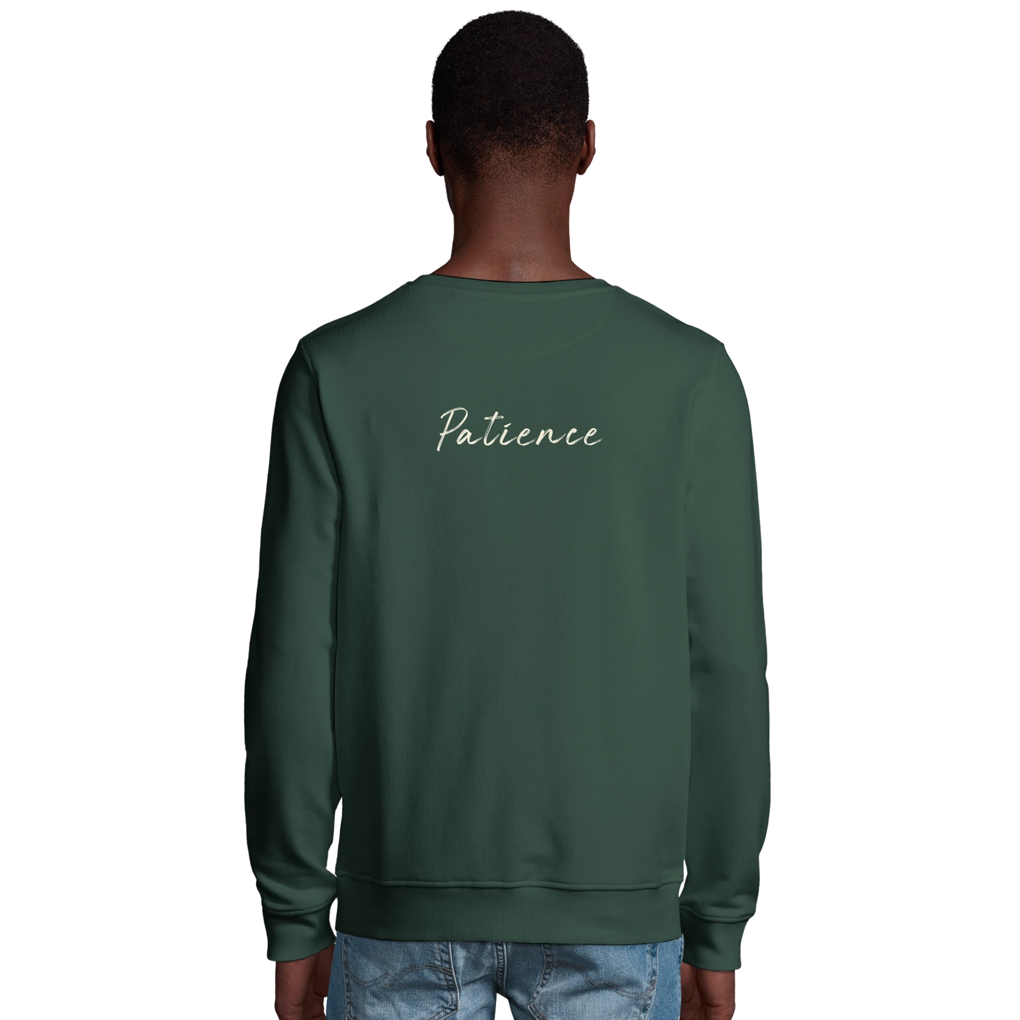 Patience - "This is Where He Stood" Sweatshirt Bottle Green XS 31