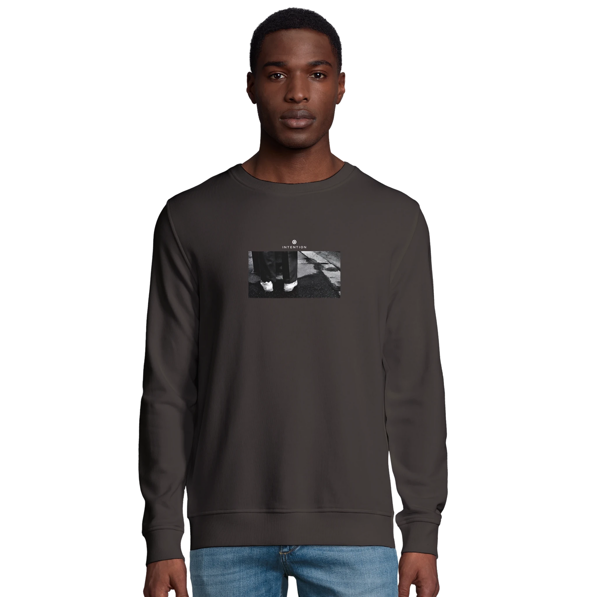 Patience - "This is Where He Stood" Sweatshirt deep charcoal grey XS 18