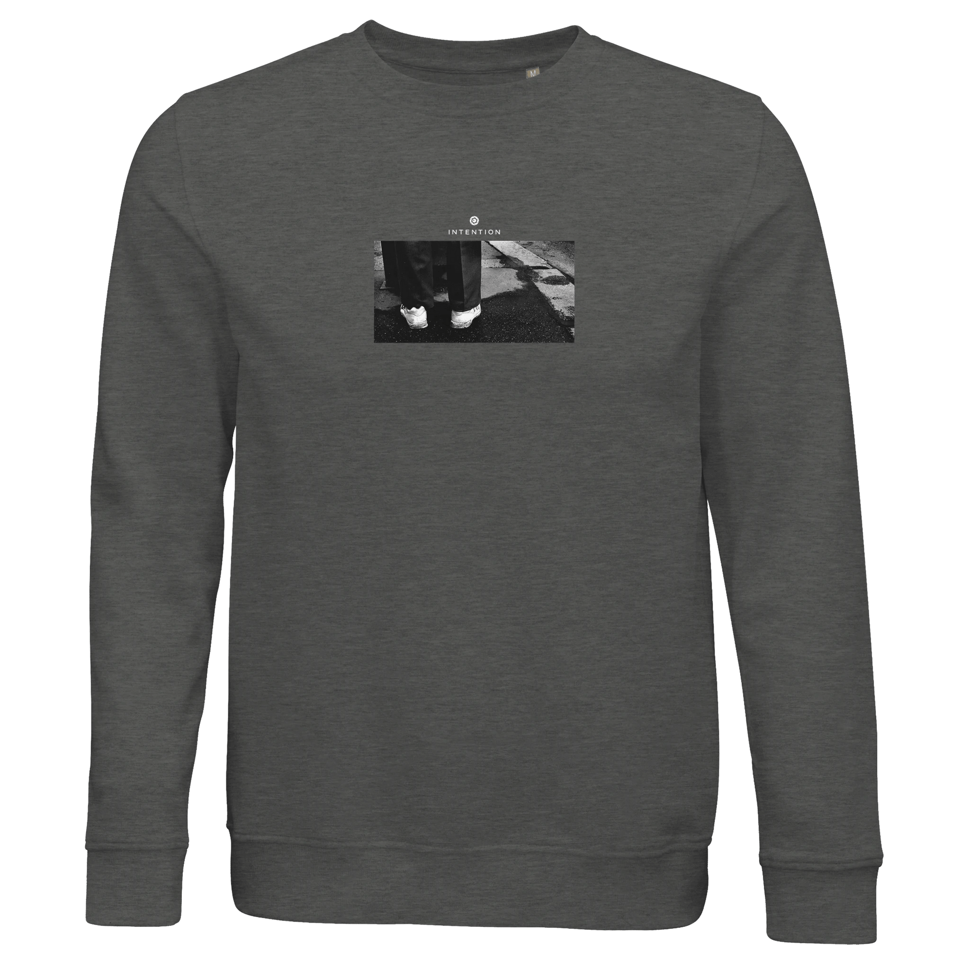 Patience - "This is Where He Stood" Sweatshirt Grey Melange XS 10