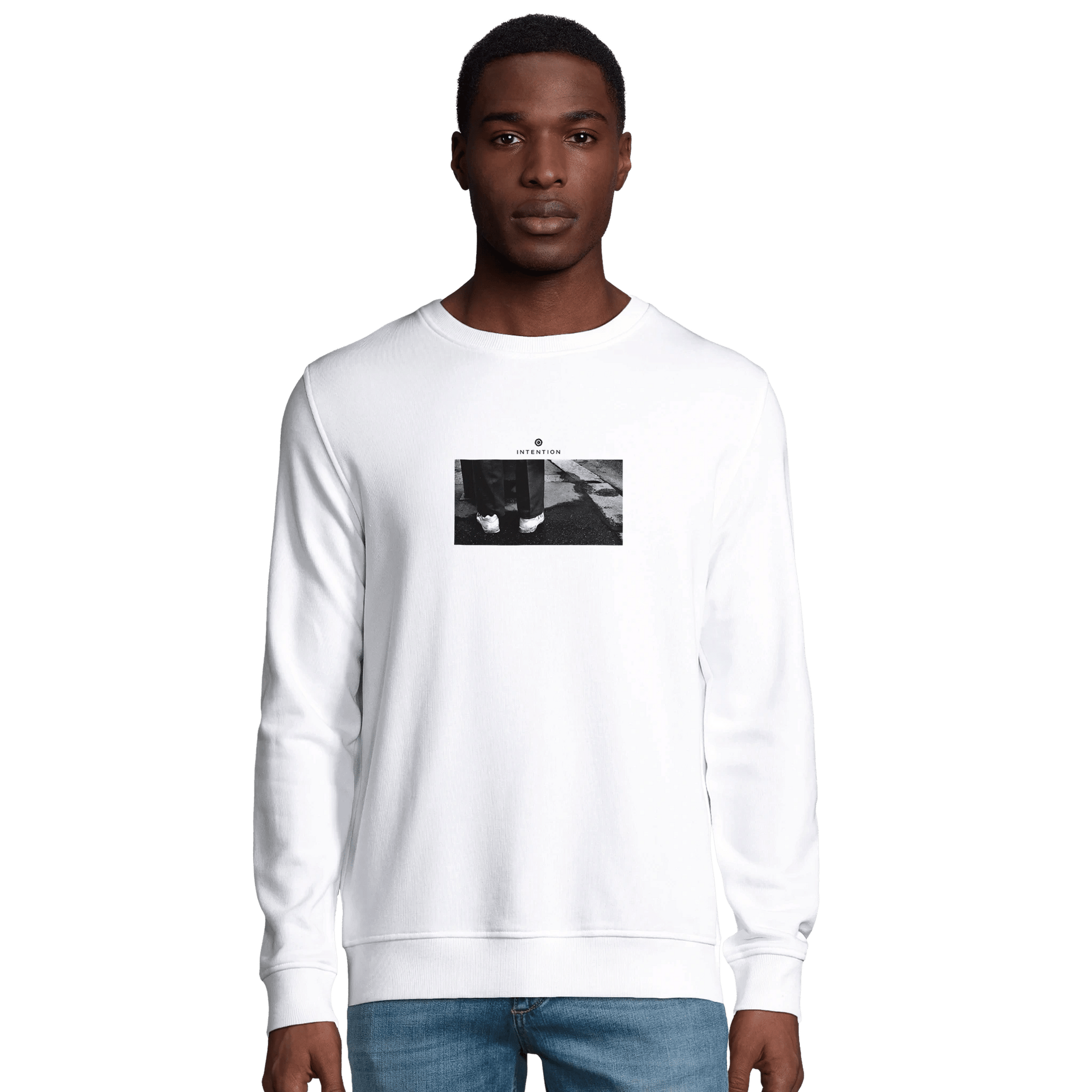 Patience - "This is Where He Stood" Sweatshirt White XS 6
