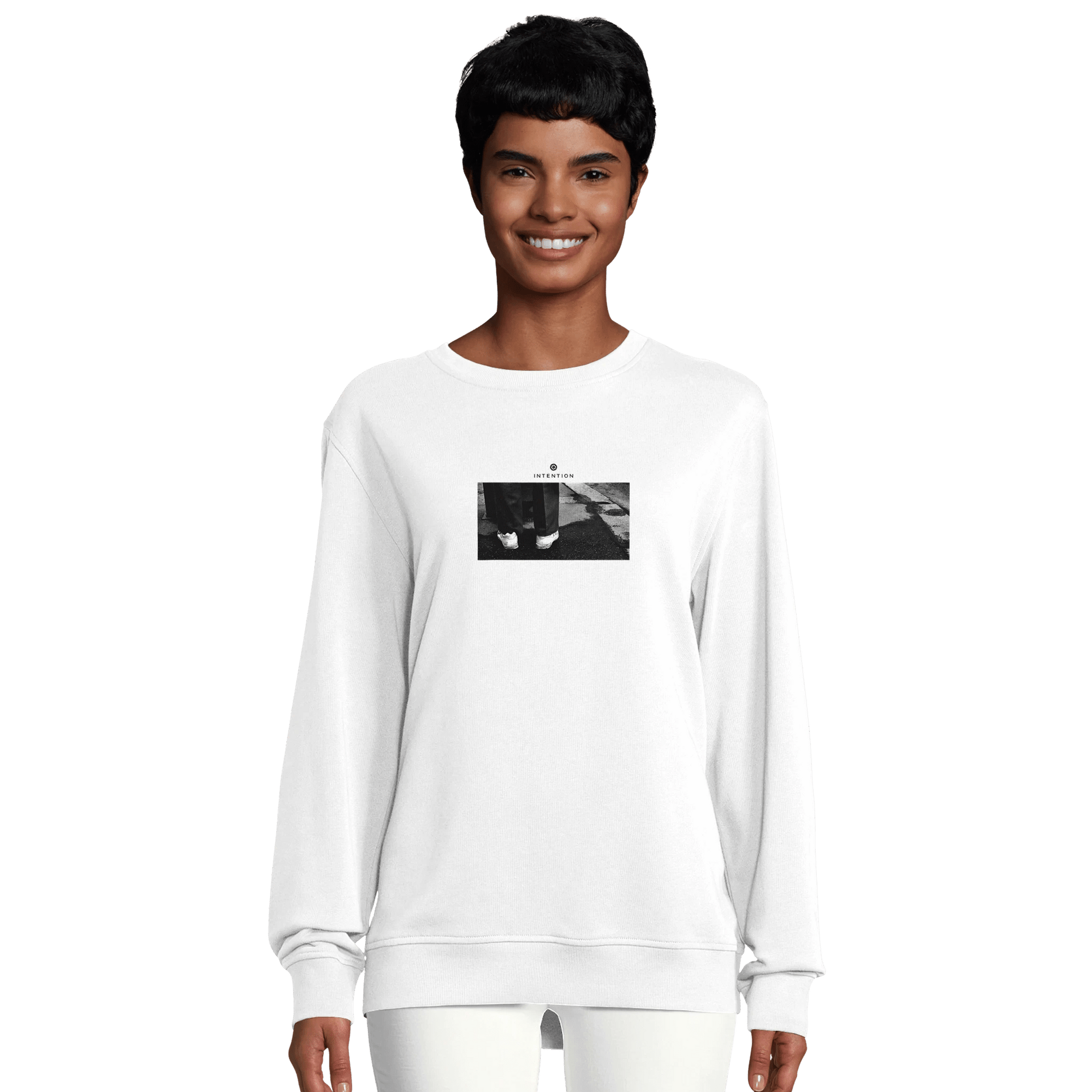 Patience - "This is Where He Stood" Sweatshirt White XS 8