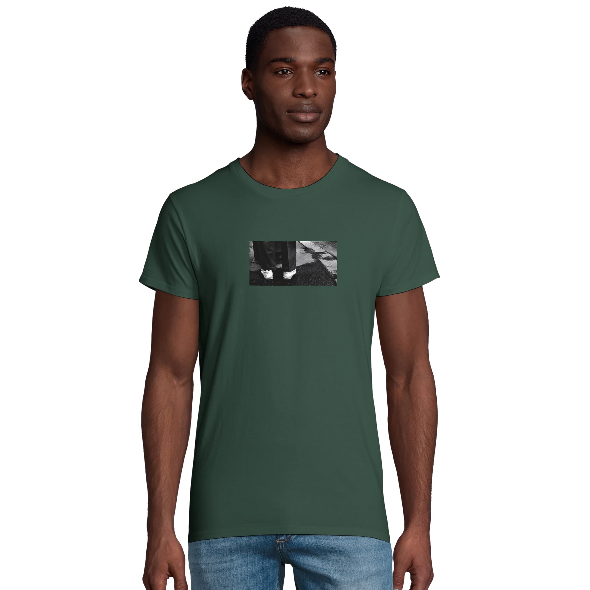 Patience - "This is Where He Stood" T-shirt Bottle Green XS 3