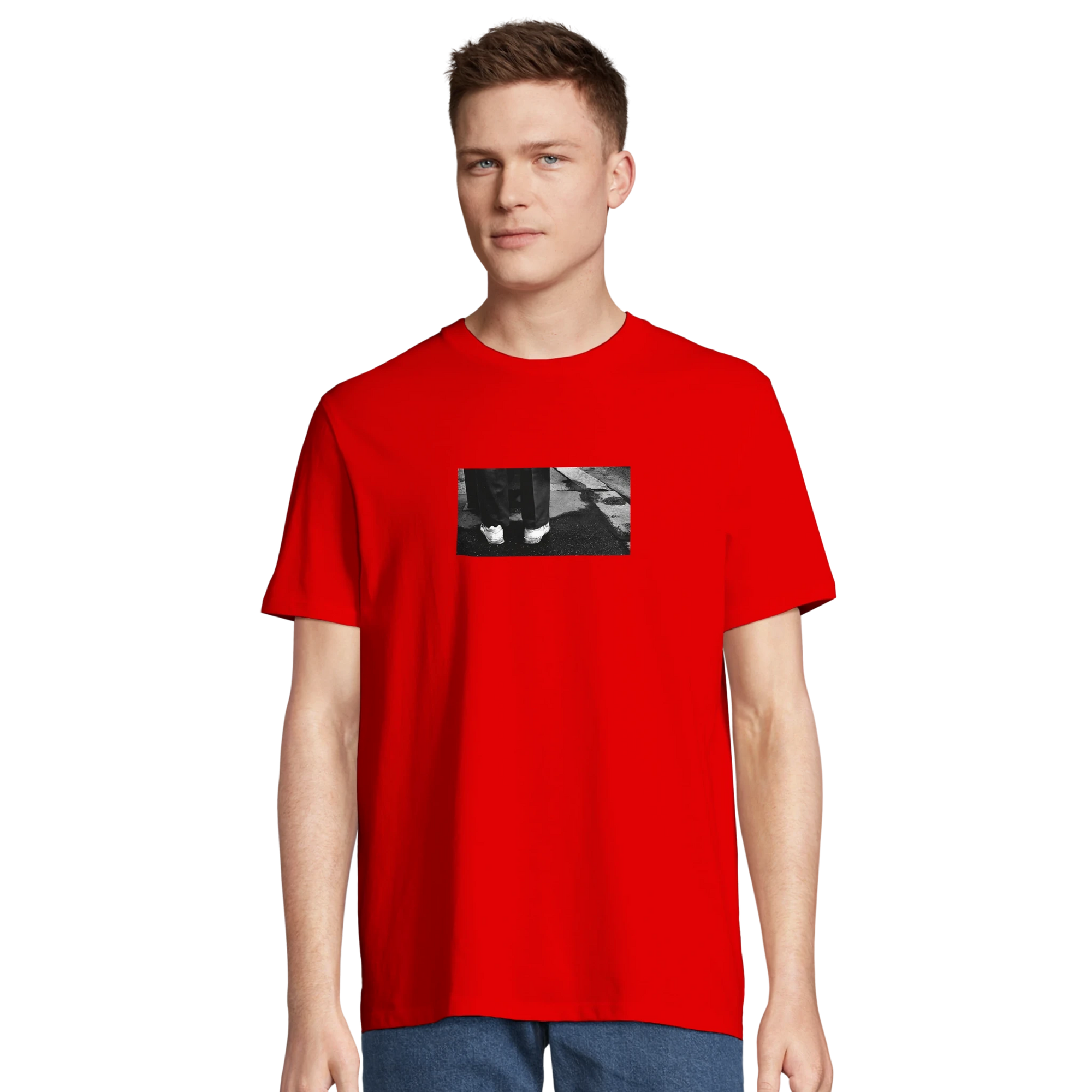 Patience - "This is Where He Stood" T-shirt Bright Red XS 49