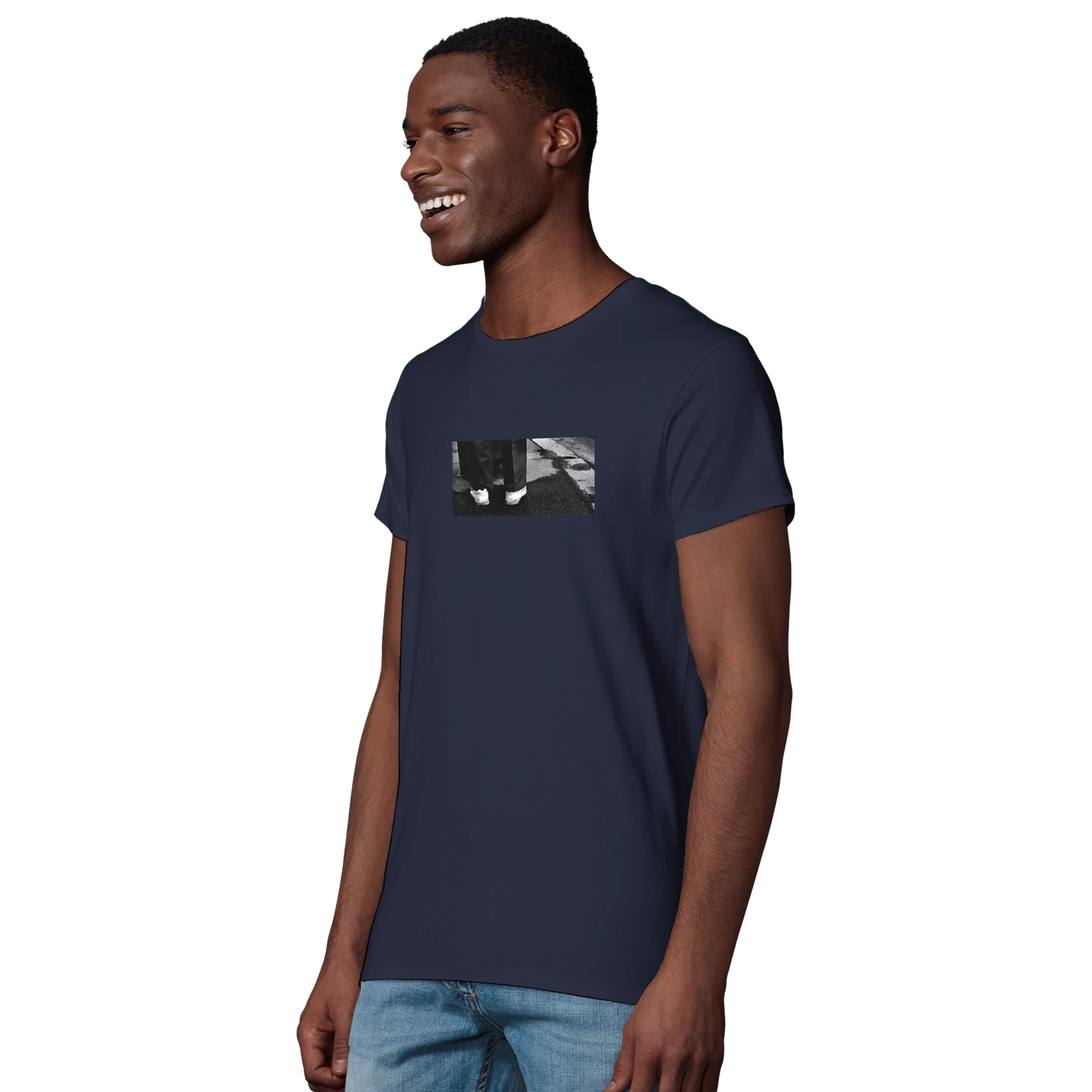 Patience - "This is Where He Stood" T-shirt French Navy XS 6