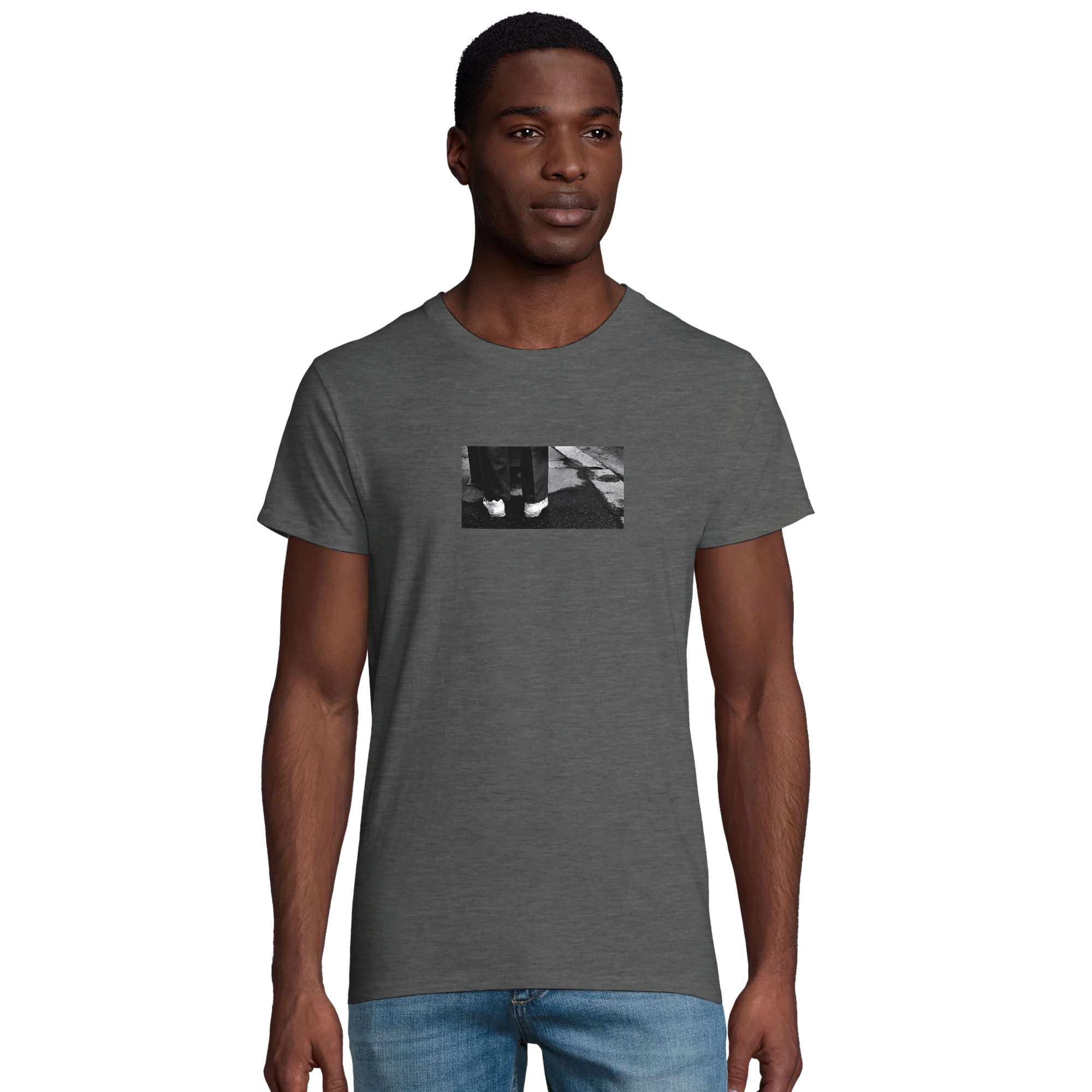 Patience - "This is Where He Stood" T-shirt Grey Melange XS 4
