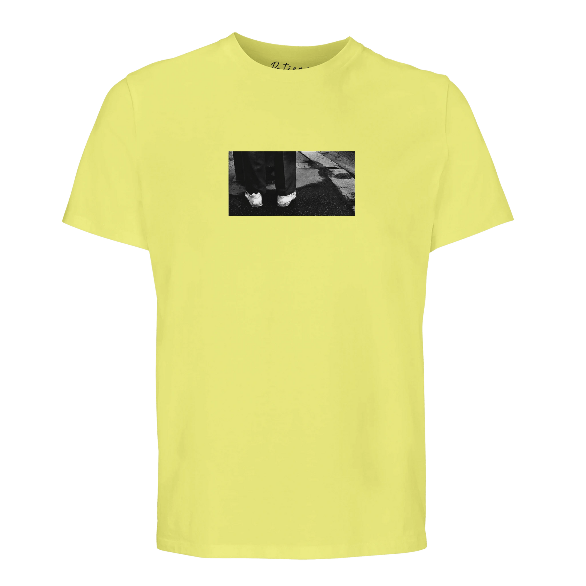 Patience - "This is Where He Stood" T-shirt Light Yellow XS 34