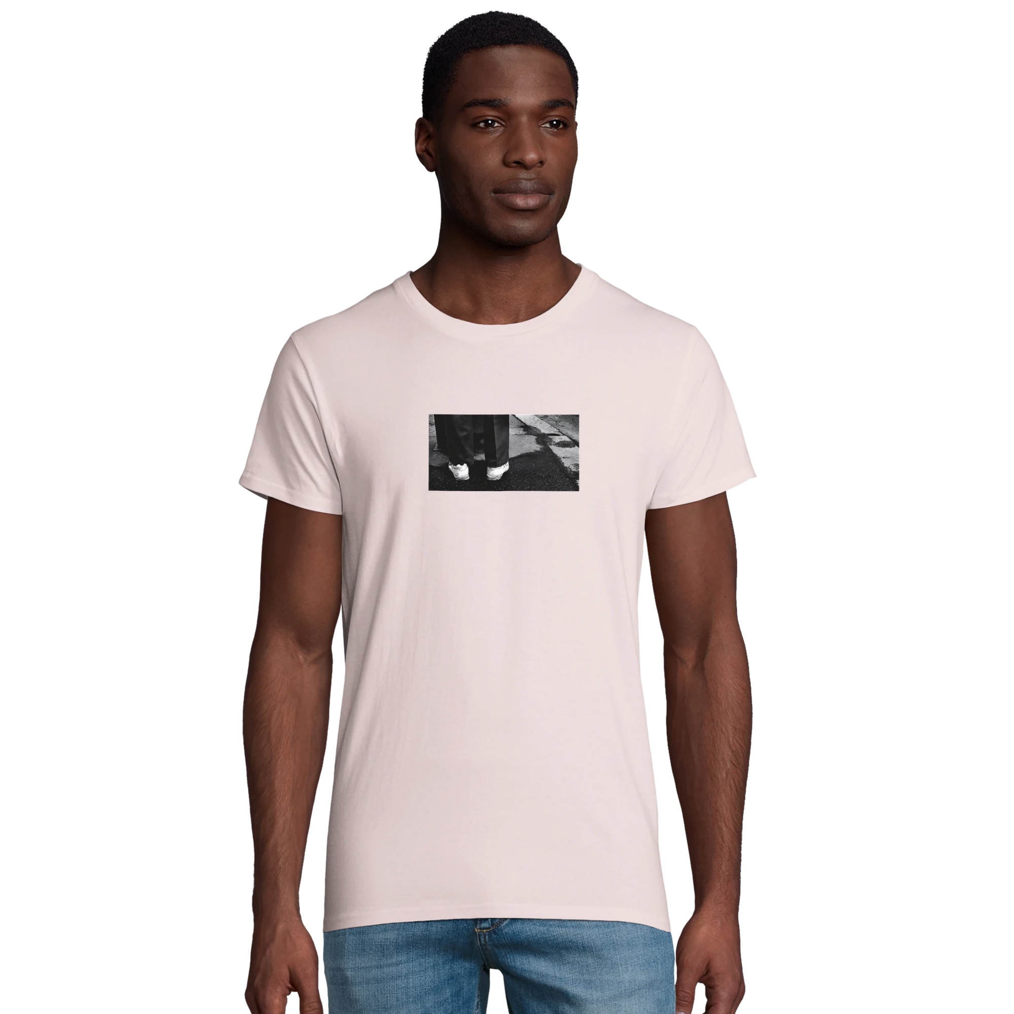 Patience - "This is Where He Stood" T-shirt Pale Pink XS 4