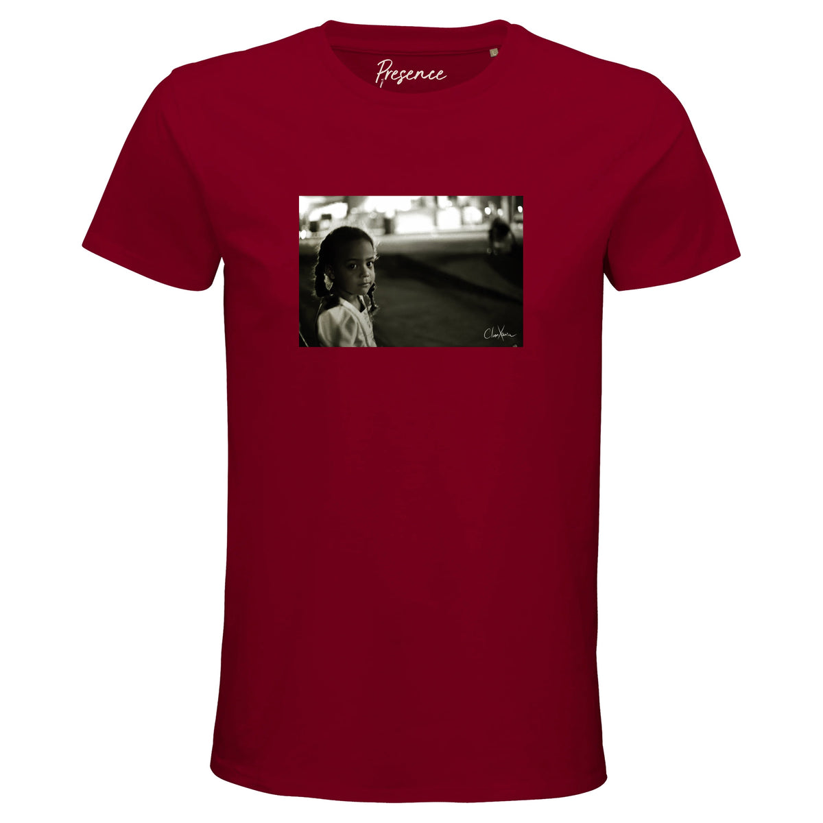 Presence - "Cuba Girl" T-shirt Burgundy 1