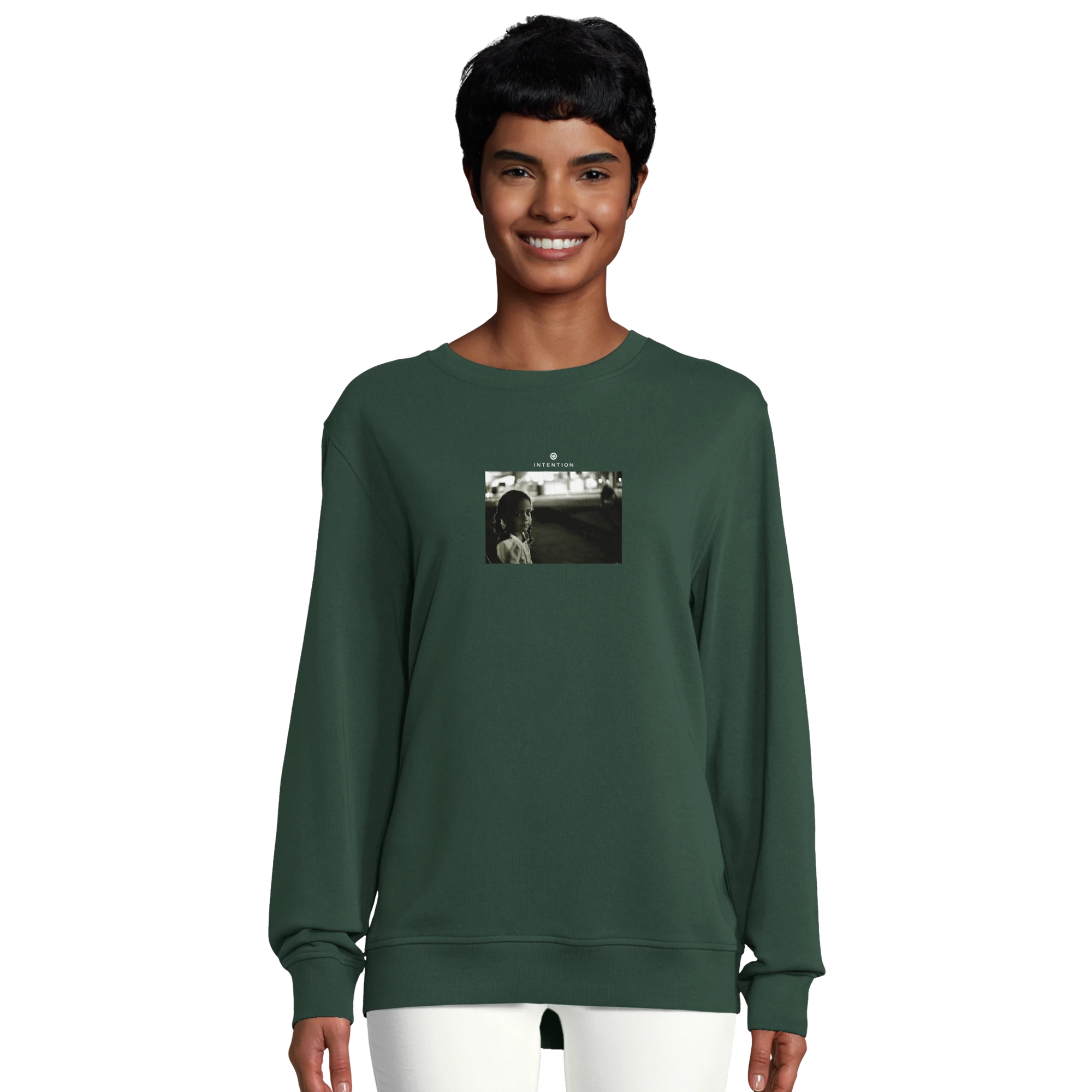 Presence - "Cuba Girl" Sweatshirt Bottle Green XS 26