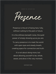 Presence Word of Intention Framed print 13x18 cm / 5x7″ Black frame Carbon paper