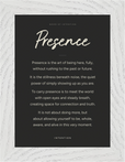 Presence Word of Intention Framed print 13x18 cm / 5x7″ White frame Carbon paper
