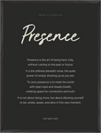 Presence Word of Intention Framed print 60x80 cm / 24x32″ Black frame Carbon paper