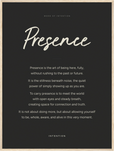 Presence Word of Intention Framed print 60x80 cm / 24x32″ Wood frame Carbon paper