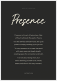Presence Word of Intention Framed print 70x100 cm / 28x40″ White frame Carbon paper