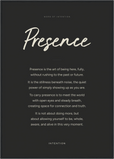 Presence Word of Intention Framed print A1 (59.4 x 84.1  cm) Black frame Carbon paper