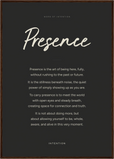 Presence Word of Intention Framed print A1 (59.4 x 84.1  cm) Dark wood frame Carbon paper