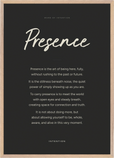 Presence Word of Intention Framed print A1 (59.4 x 84.1  cm) Wood frame Carbon paper