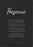 Presence Word of Intention Framed print A2 (42 x 59.4  cm) Black frame Carbon paper
