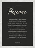 Presence Word of Intention Framed print A3 (29.7 x 42  cm) White frame Carbon paper