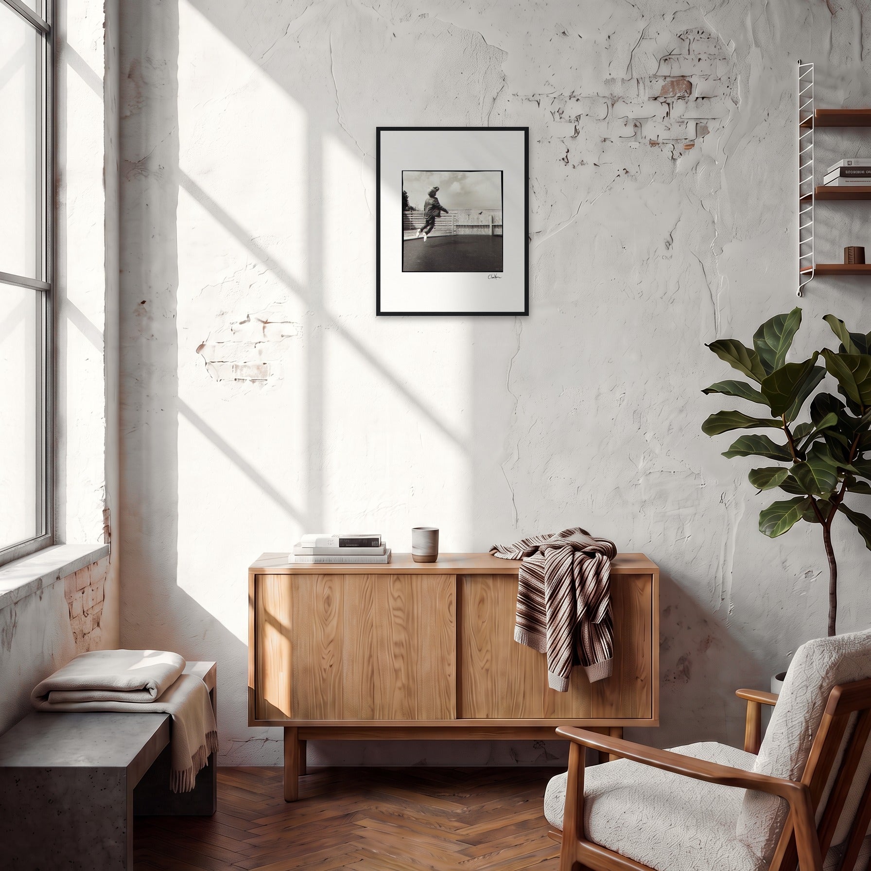 Ready to Fly Framed print 40x50 cm / 16x20″ Black frame in interior