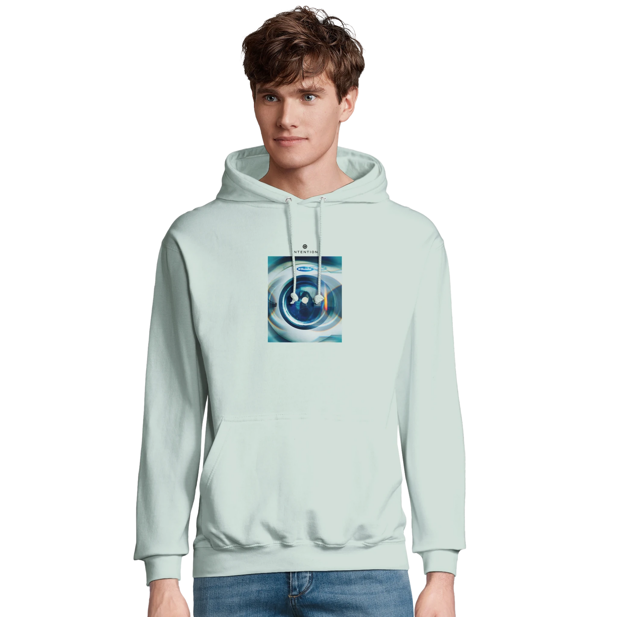 Real - "Around and Around" Hoodie creamy green XS 3