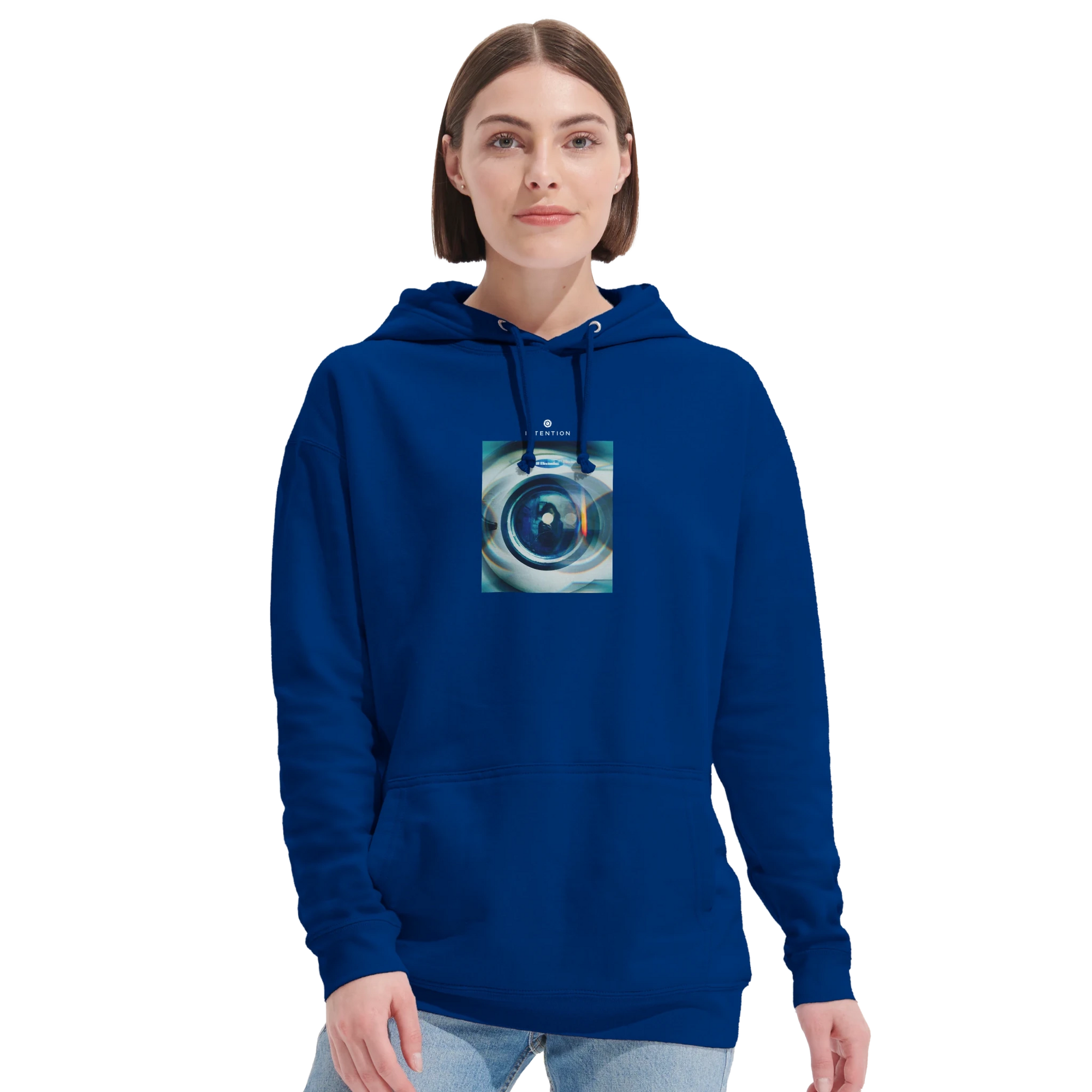 Real - "Around and Around" Hoodie Royal Blue XS 5
