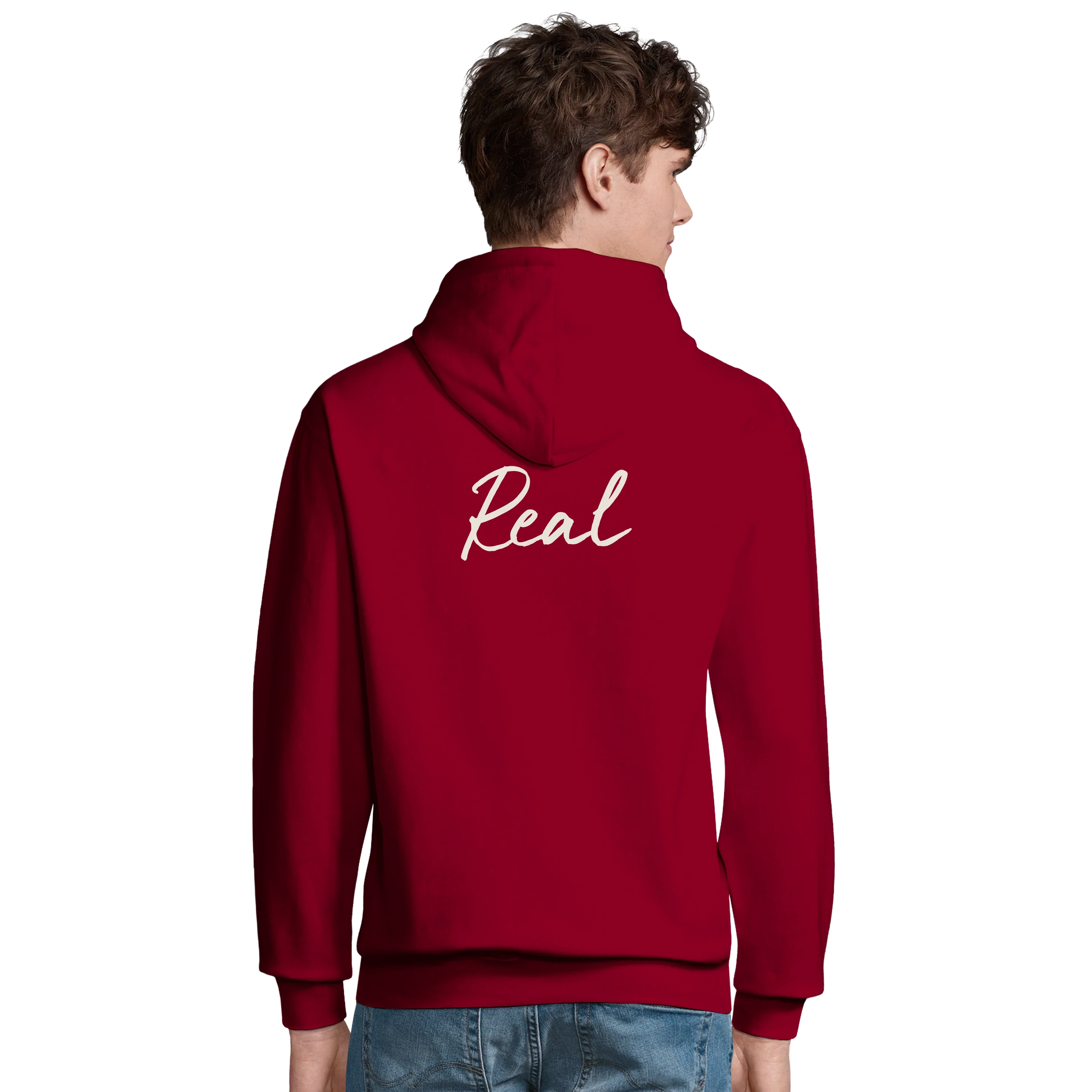 Real - "Around and Around" Hoodie Burgundy 4
