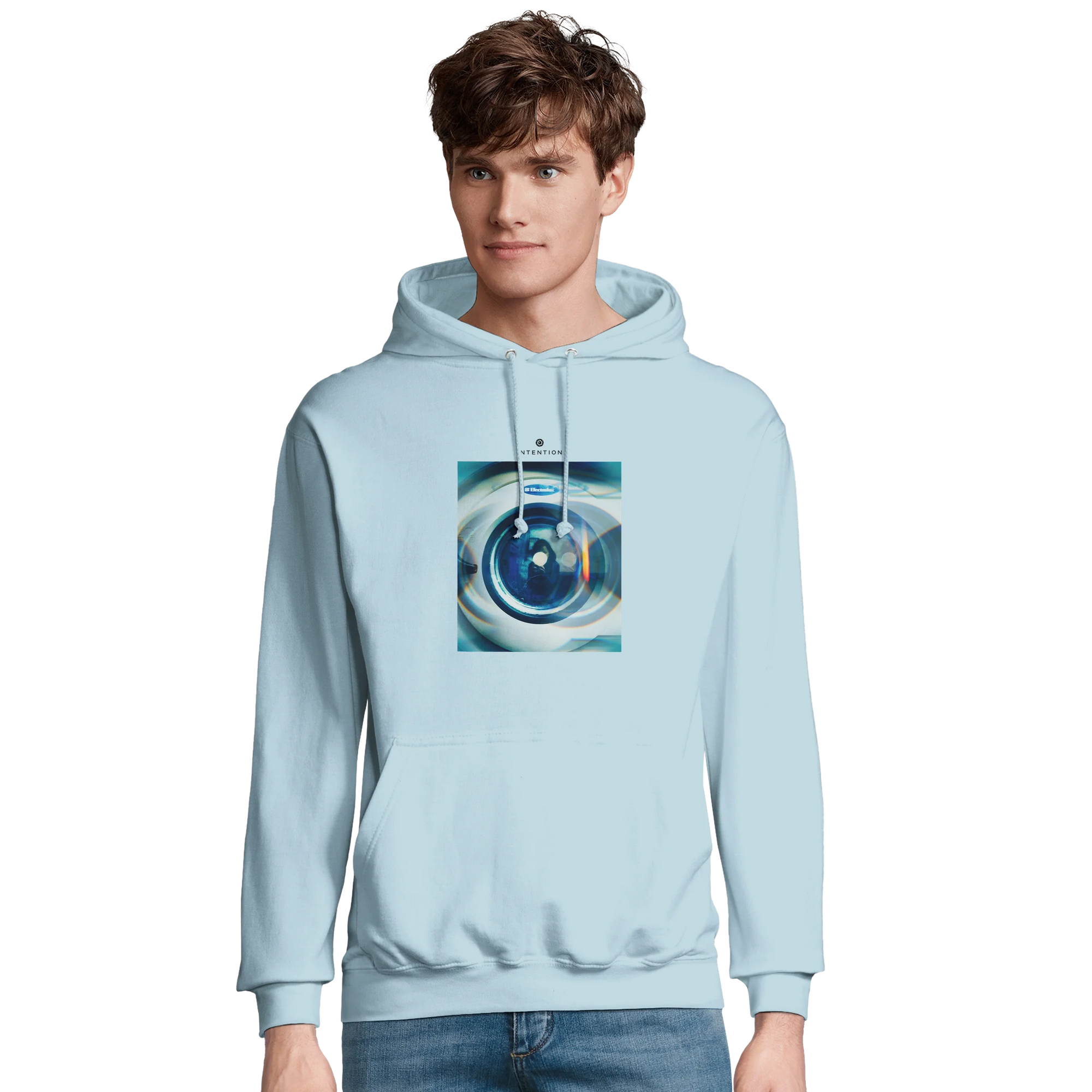 Real - "Around and Around" Hoodie creamy blue 3