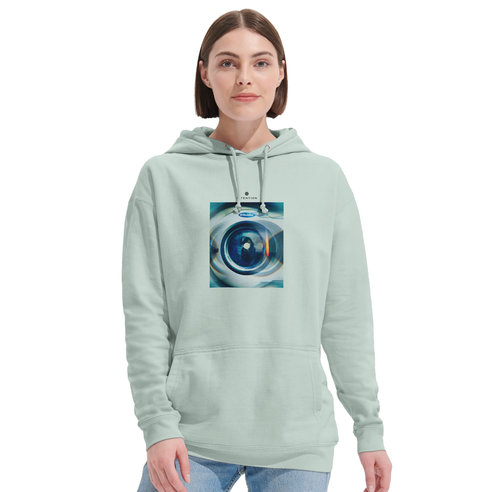 Real - "Around and Around" Hoodie creamy green 5
