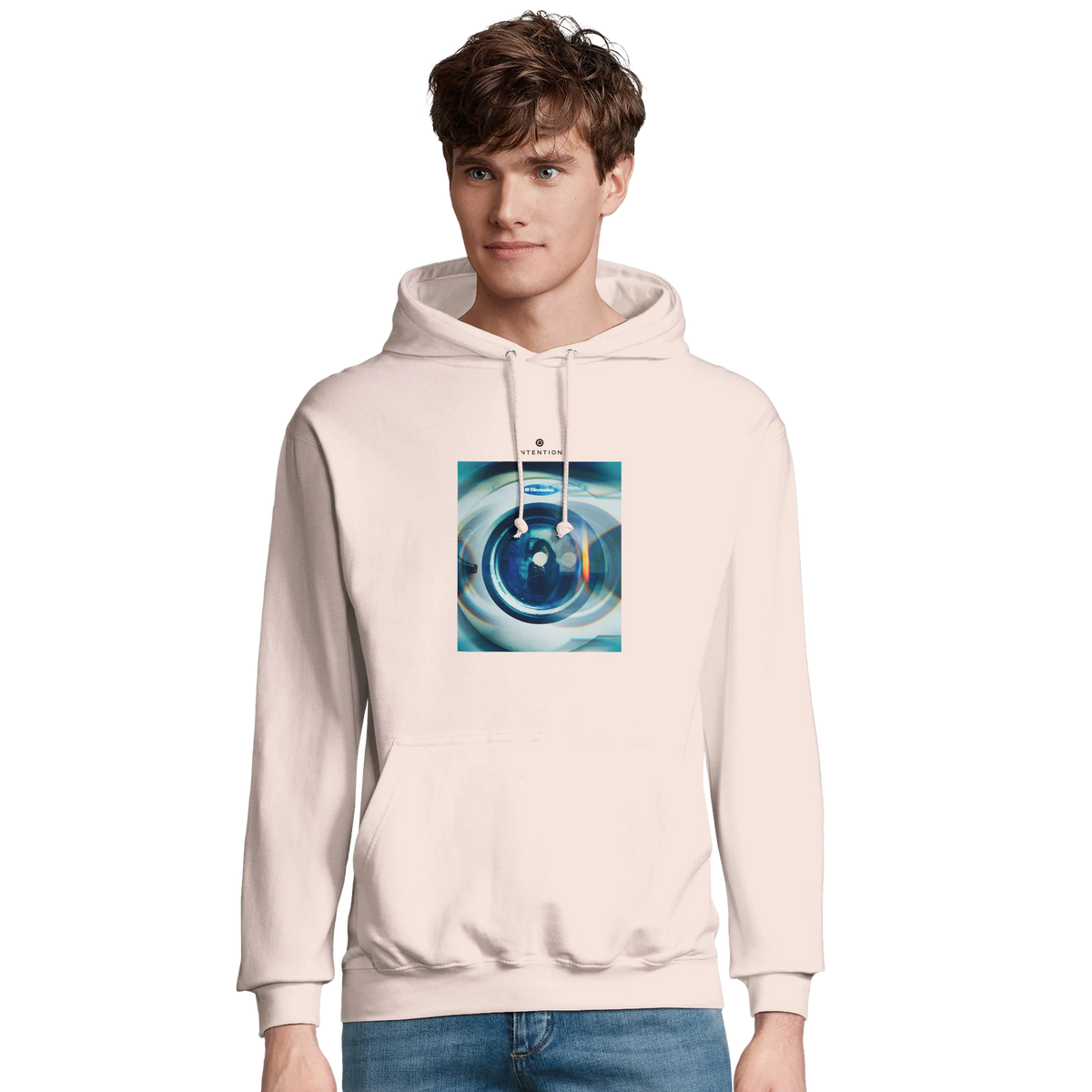 Real - "Around and Around" Hoodie creamy pink 3