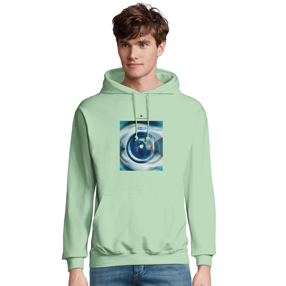 Real - "Around and Around" Hoodie frozen green 3