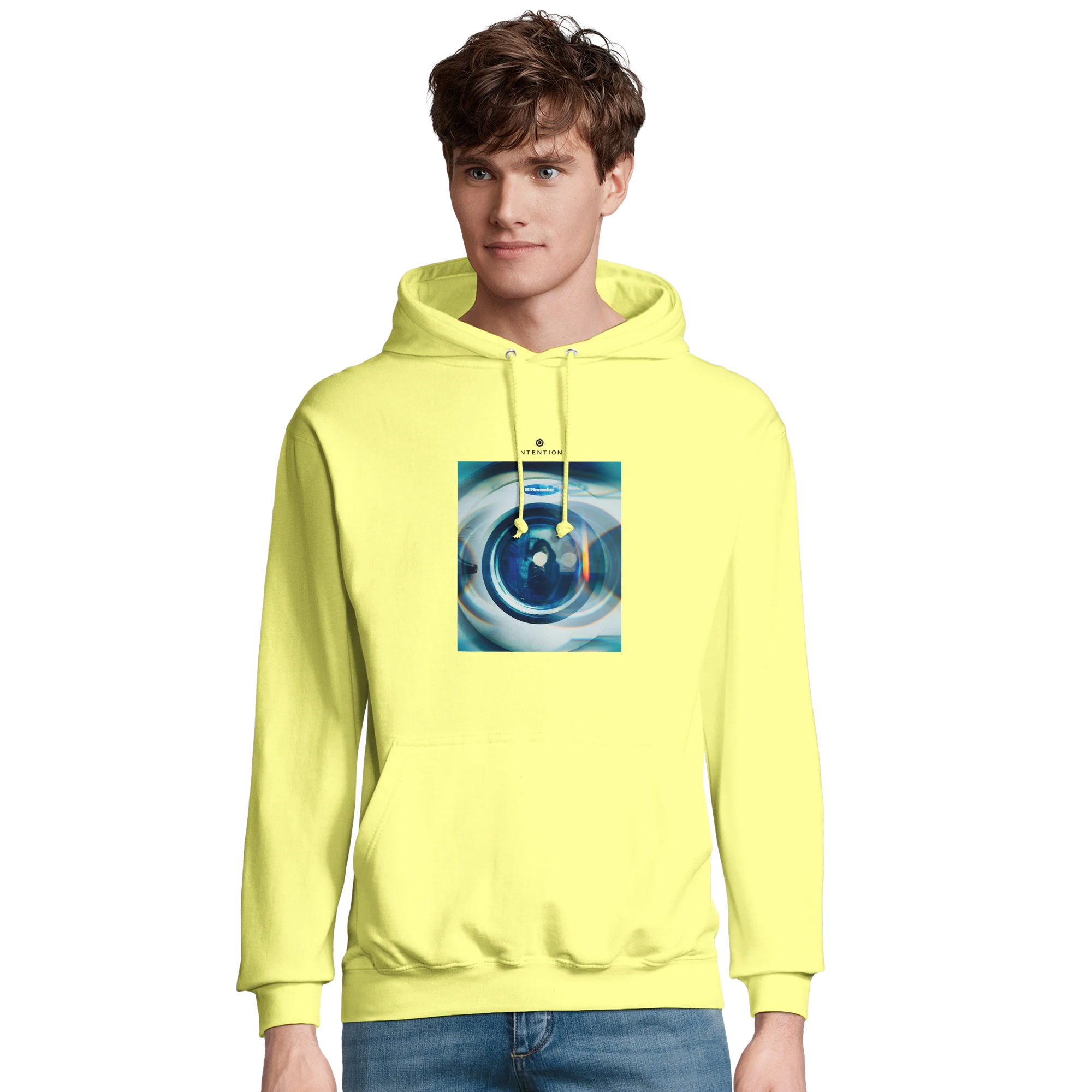 Real - "Around and Around" Hoodie Light Yellow 3