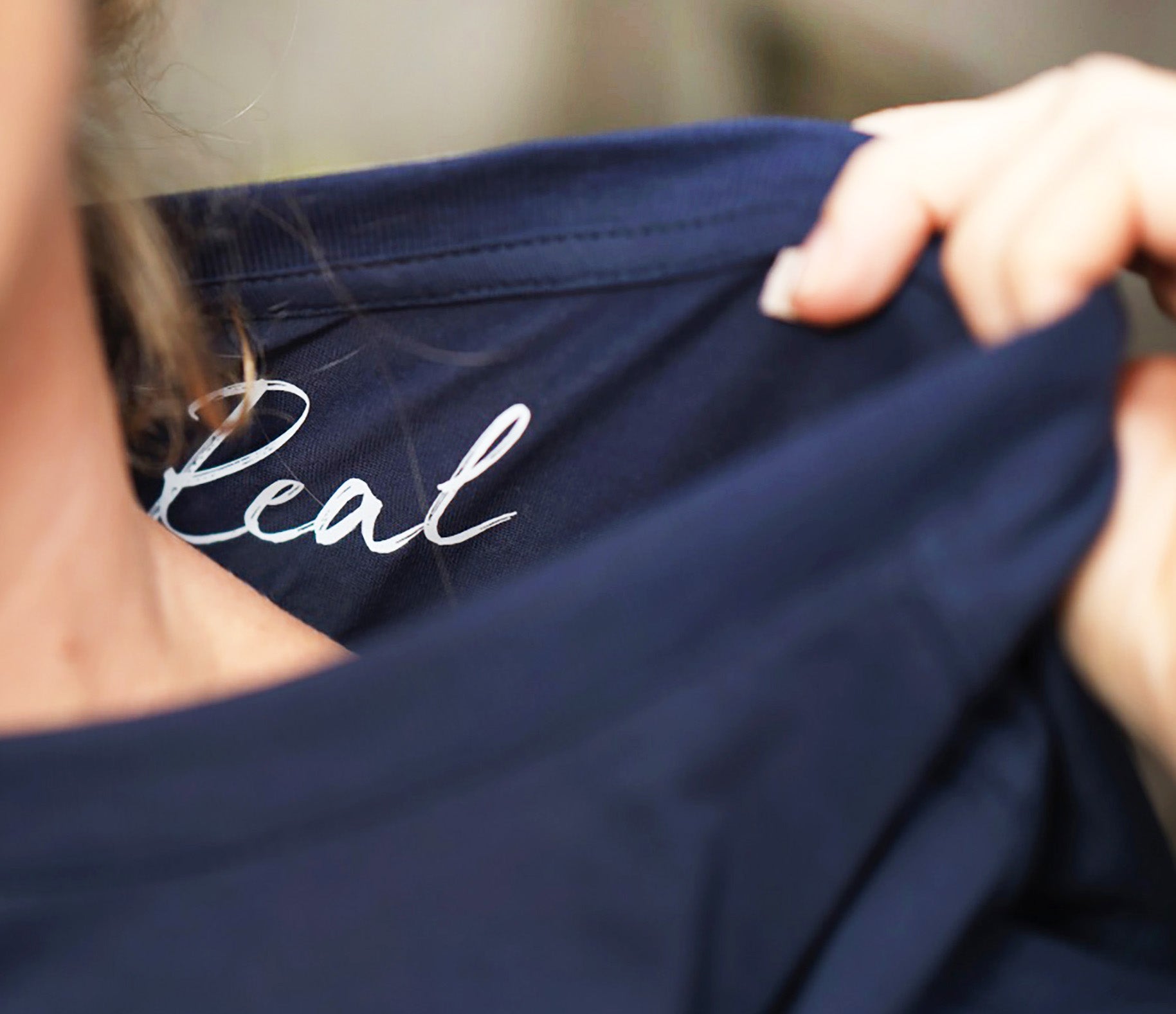 Real - "Around and Around" T-shirt French Navy XS 7