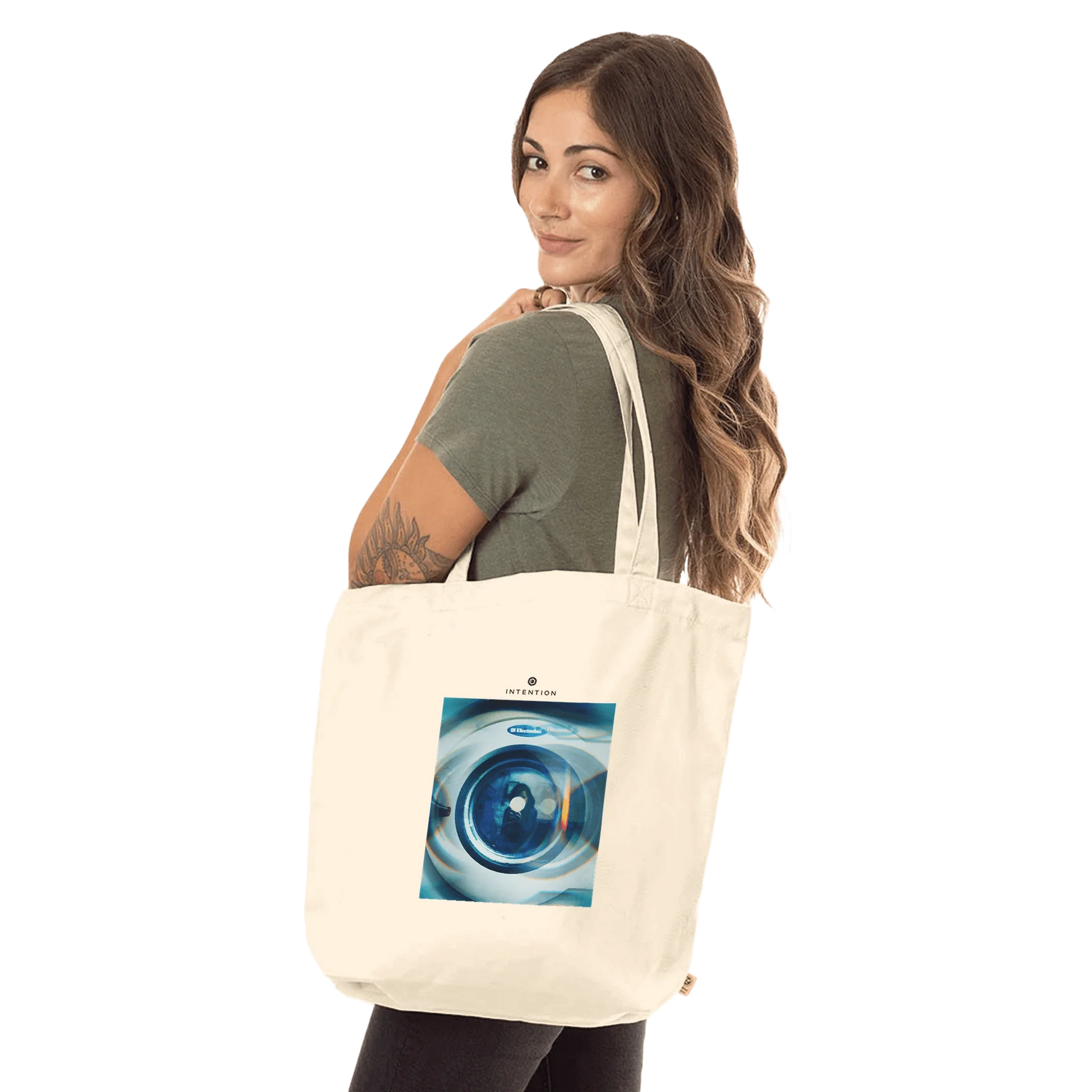 Real - "Around And Around" Tote Bag Natural 5