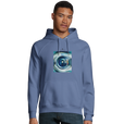 Real - "Around and Around" Hoodie Blue 3