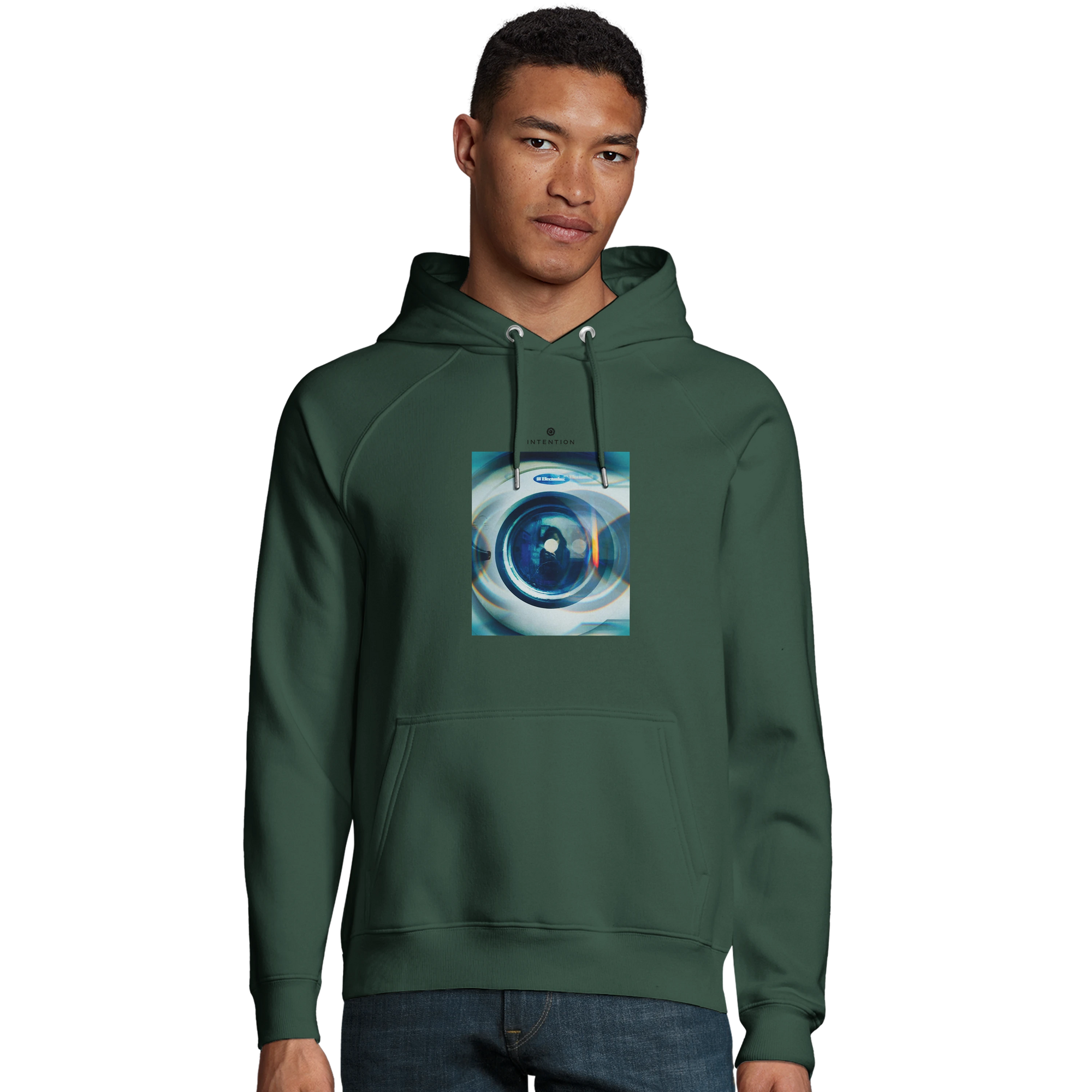 Real - "Around and Around" Hoodie Bottle Green 3