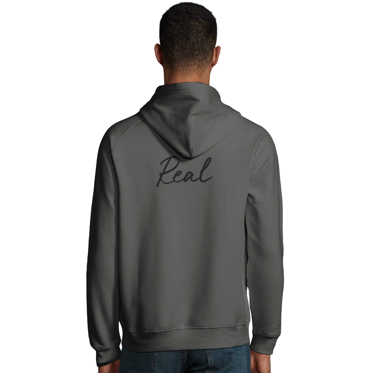 Real - "Around and Around" Hoodie charcoal melange 4