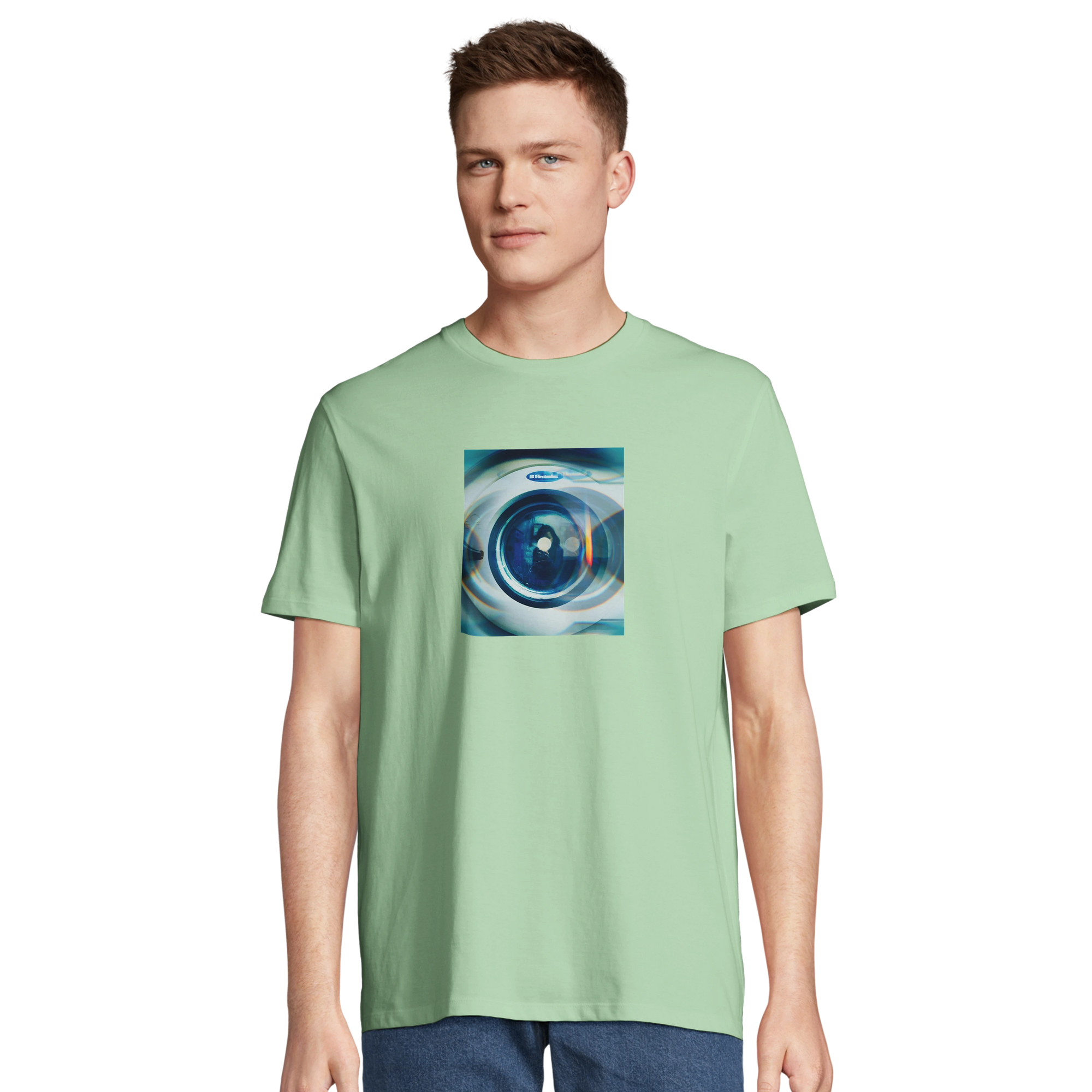 Real - "Around and Around" T-shirt frozen green 4