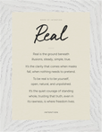 Real Word of Intention Framed print 13x18 cm / 5x7″ White frame Linen paper