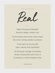 Real Word of Intention Framed print 13x18 cm / 5x7″ White frame Linen paper